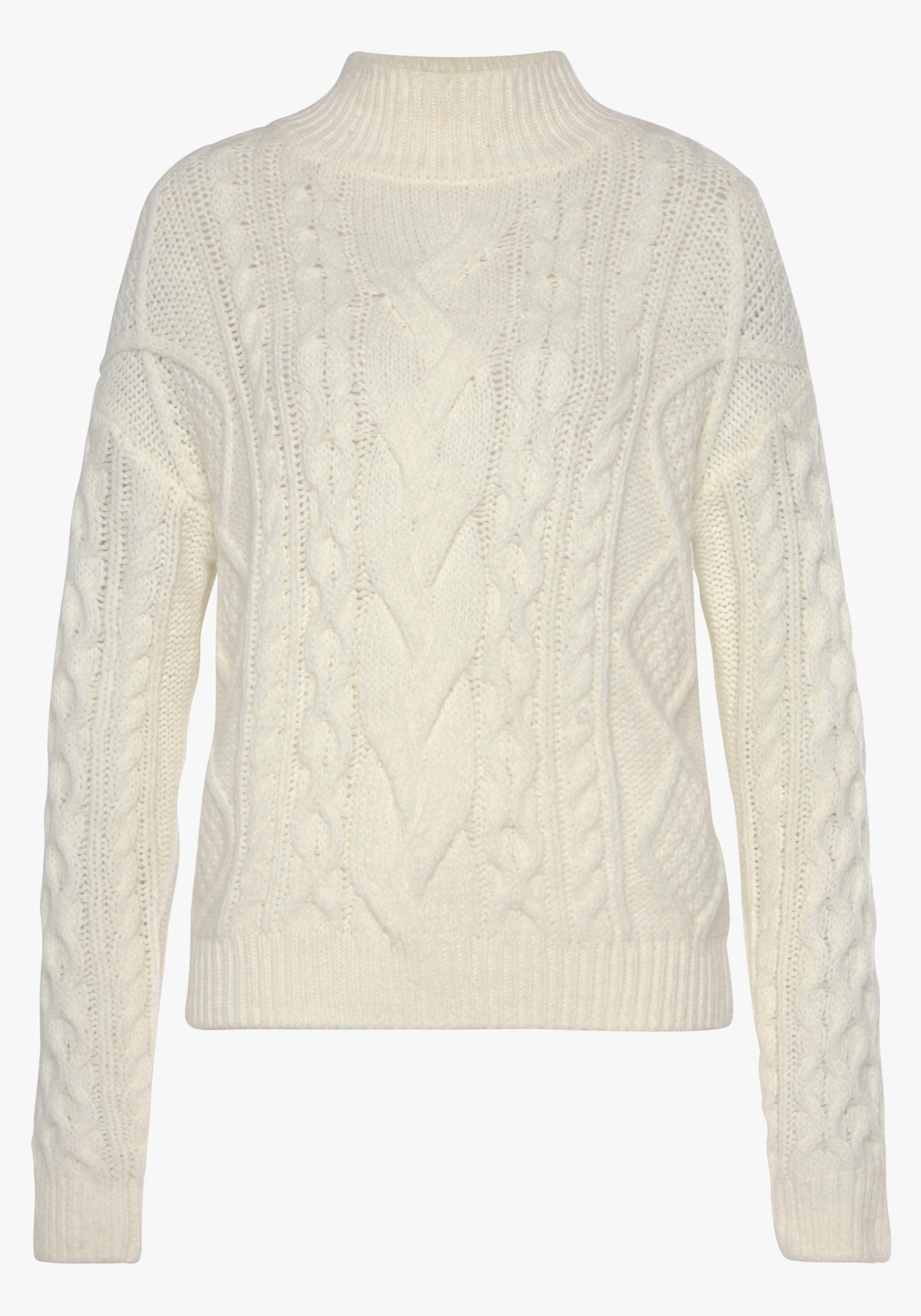 Buffalo Stehkragenpullover - creme