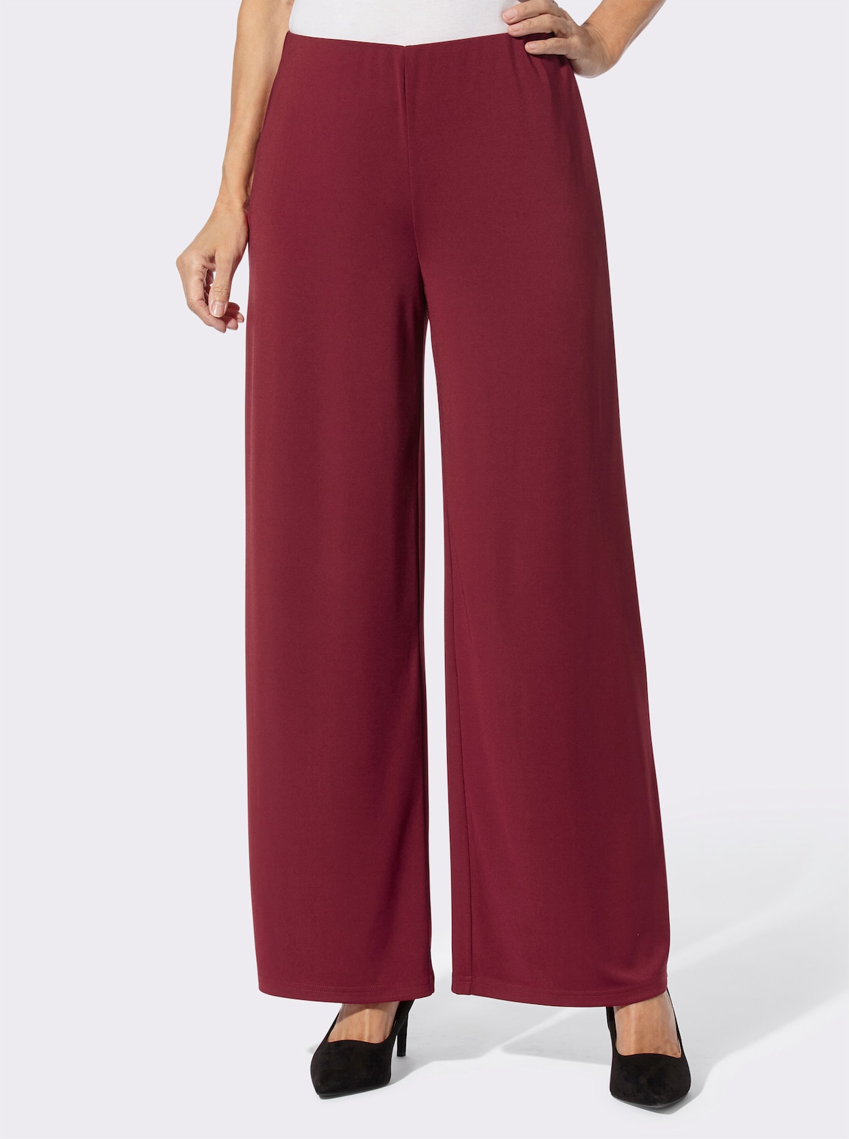 Jersey pantalon - donkerrood