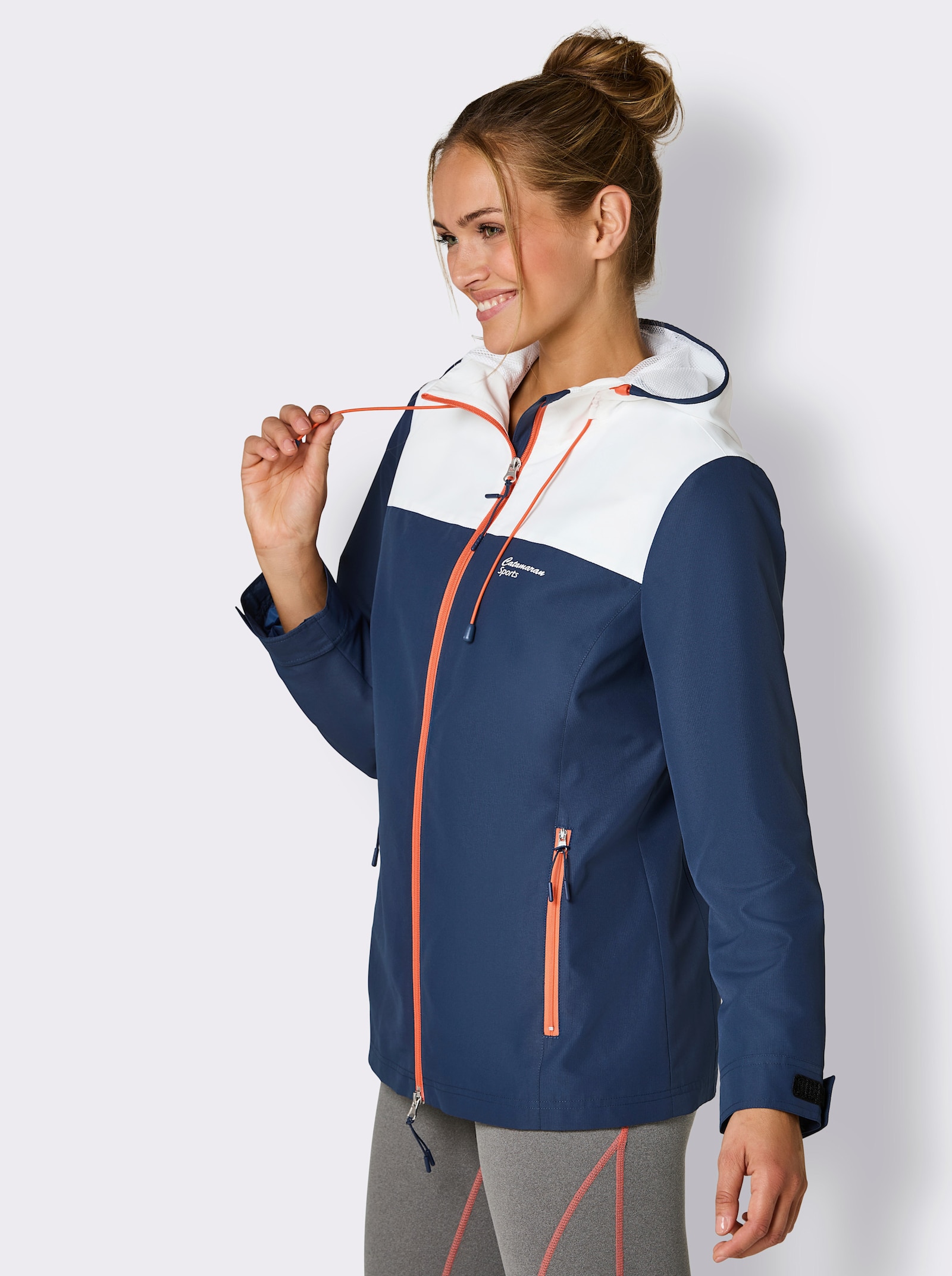 Catamaran Sports Funktionsjacke , wind- und wasserabweisend - dunkelblau-weiss