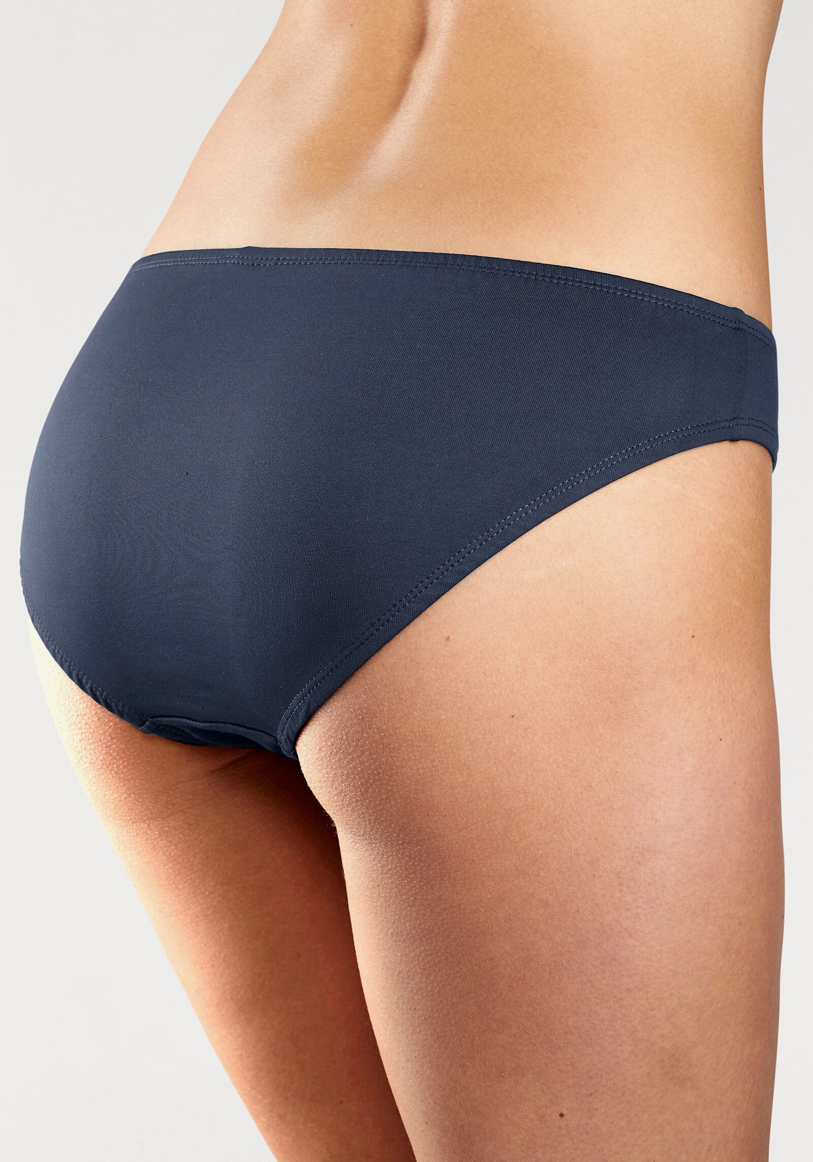 vivance active Bikinislip - marine, schwarz, weiss