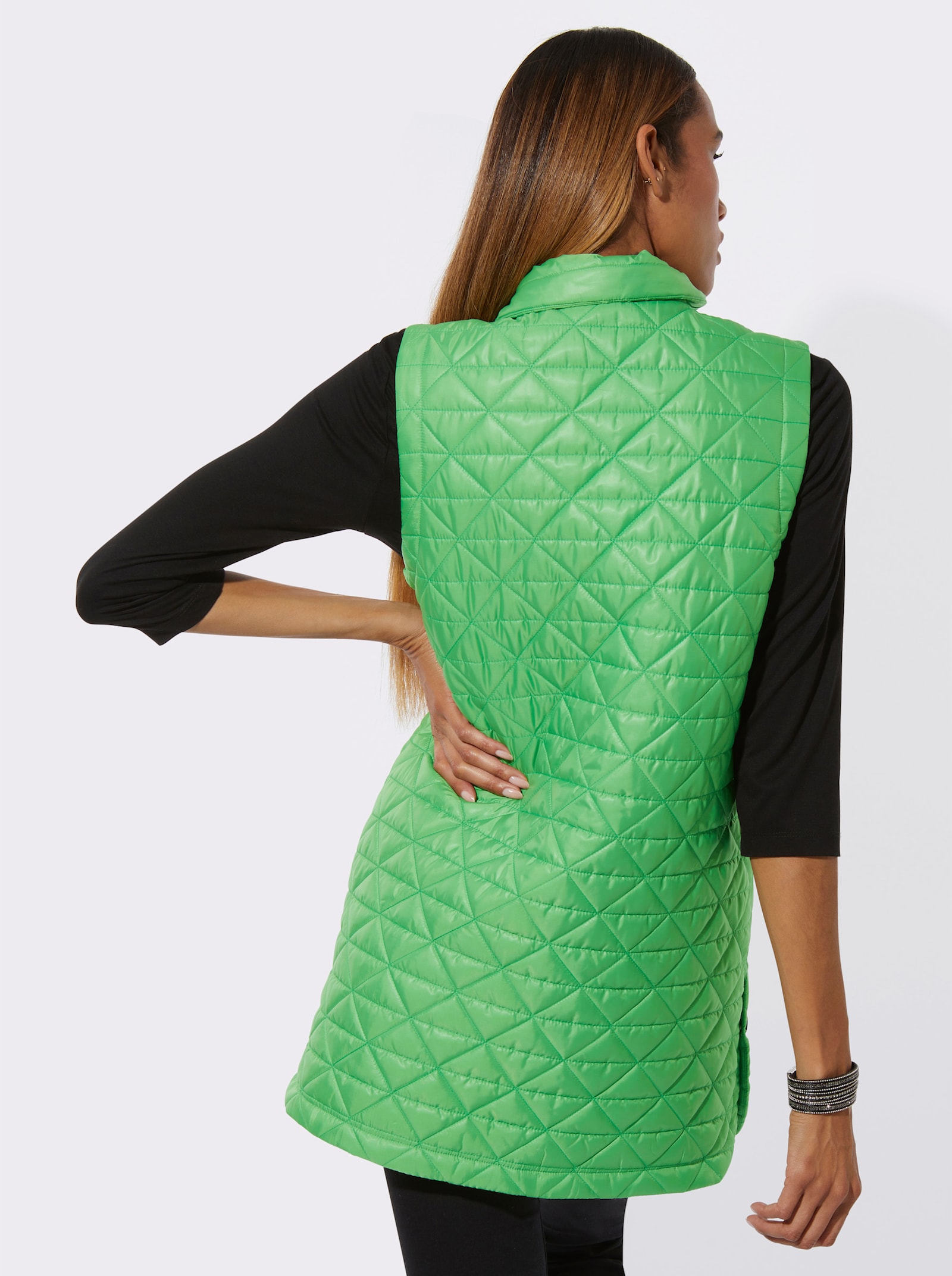 Steppweste mit 2-Wege-Taschen - apfel