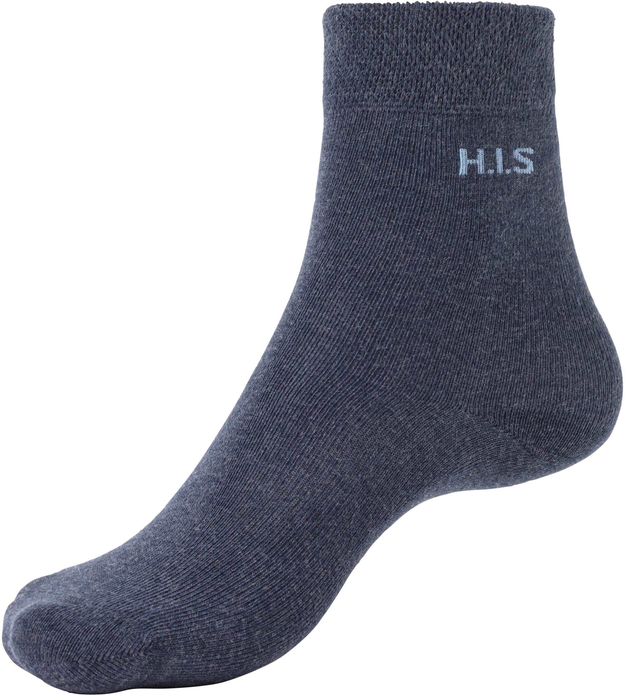 Luftwaffe/Marine günstig Kaufen-Socken in marine, jeans von H.I.S. Socken in marine, jeans von H.I.S <![CDATA[Immer einsatzbereit, die Basic-Socke in ausgesuchter Markenqualität. Nicht einschneidende Bündchen sorgen für besonderen Tragekomfort, speziell bei druckempfindlichen Beinen.