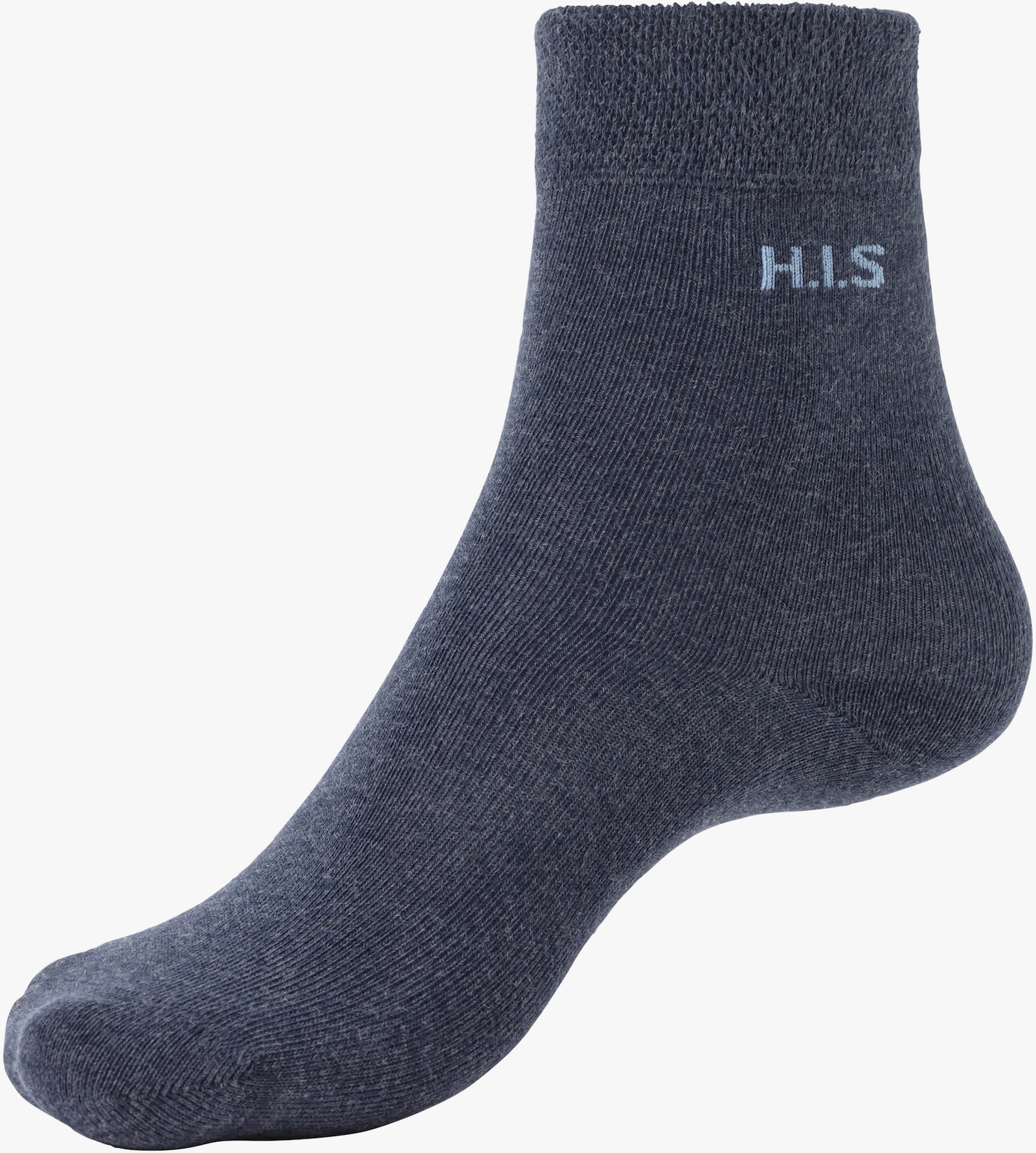 H.I.S Socken - 1x marine, 3x jeanstöne