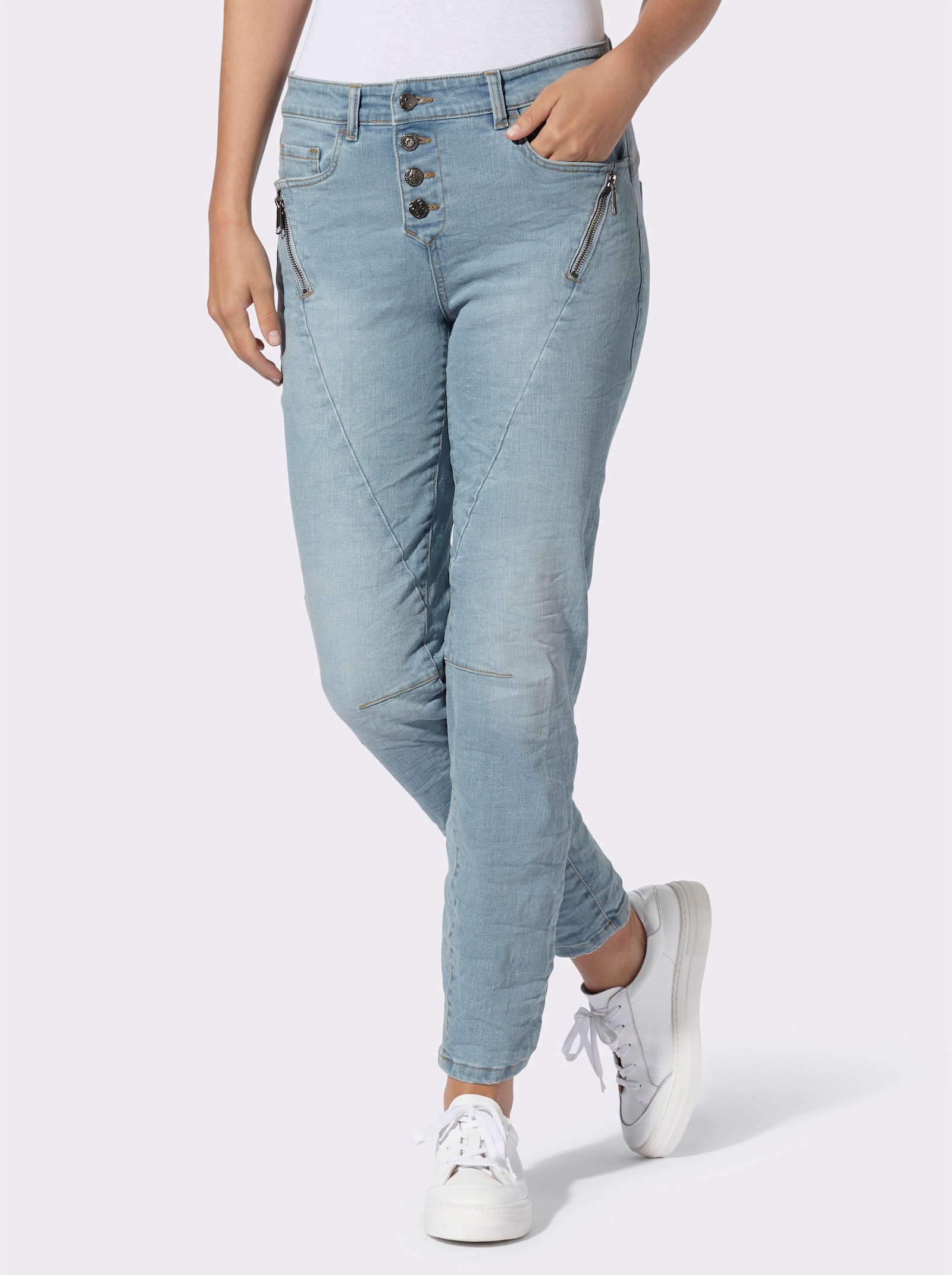 heine Jeans mit Teilungsnähten - blue-bleached