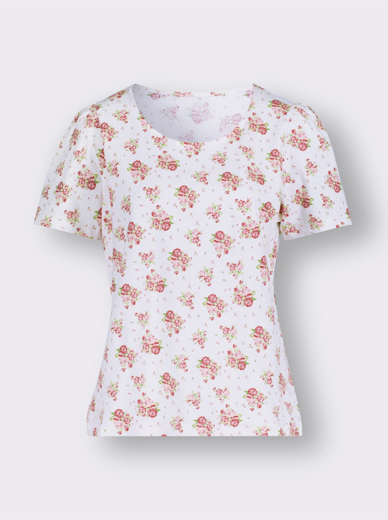 Shirt met korte mouwen - wit/roze geprint