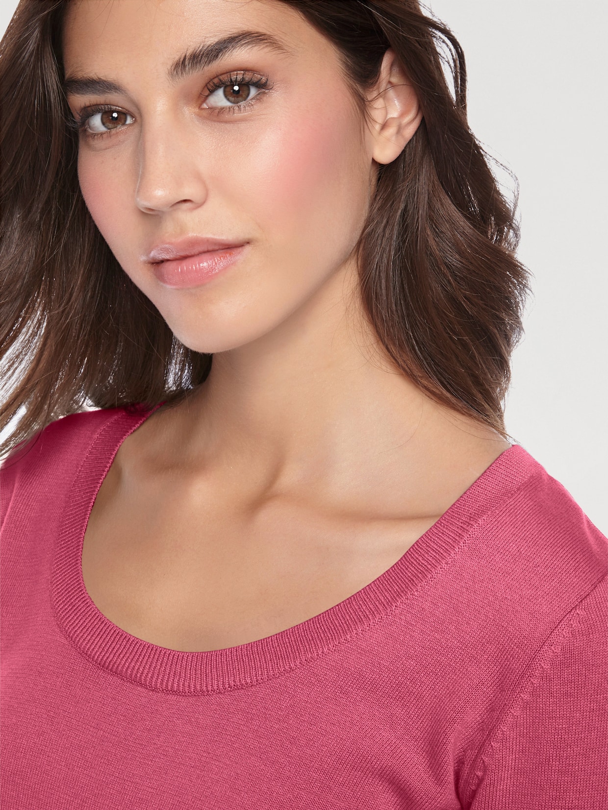 heine Pull encolure ronde - fuchsia