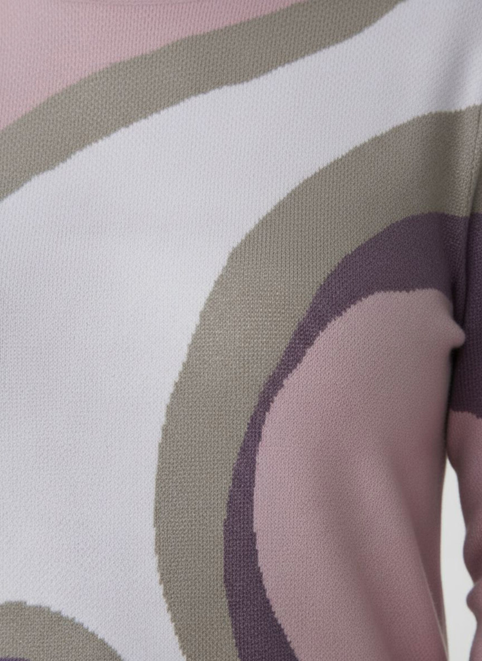 Strickpullover in Jacquard-Strick - feige-mauve-gemustert