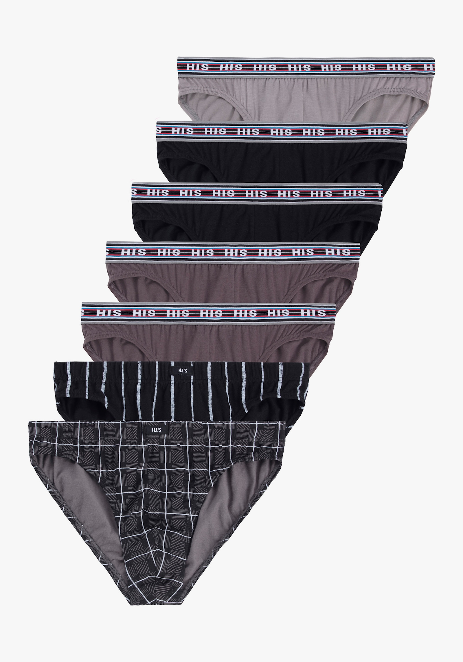 H.I.S Slip - anthra / schwarz / grau / streifen / karo
