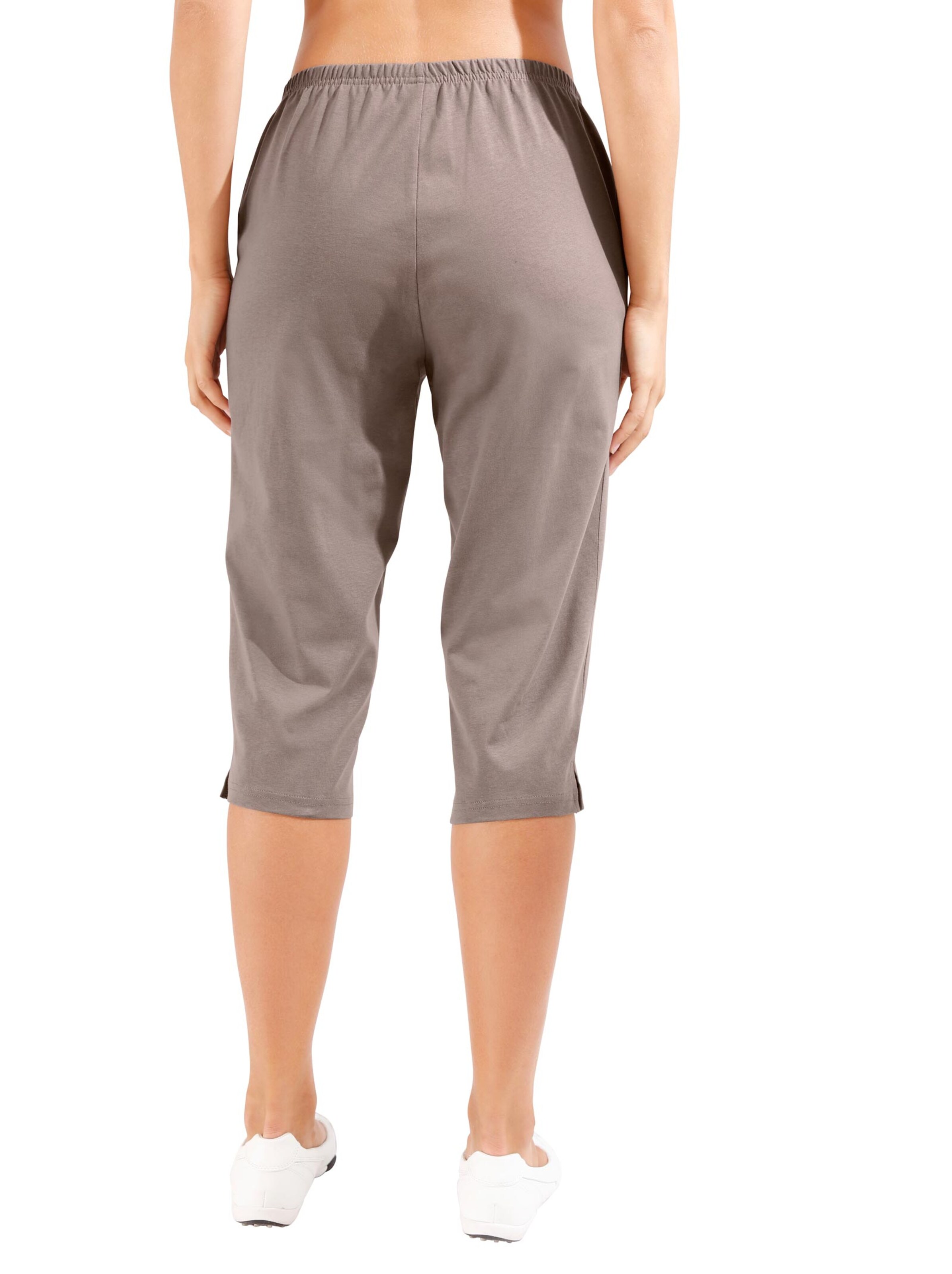 Doppelpack Capri-Freizeithosen - petrol + taupe