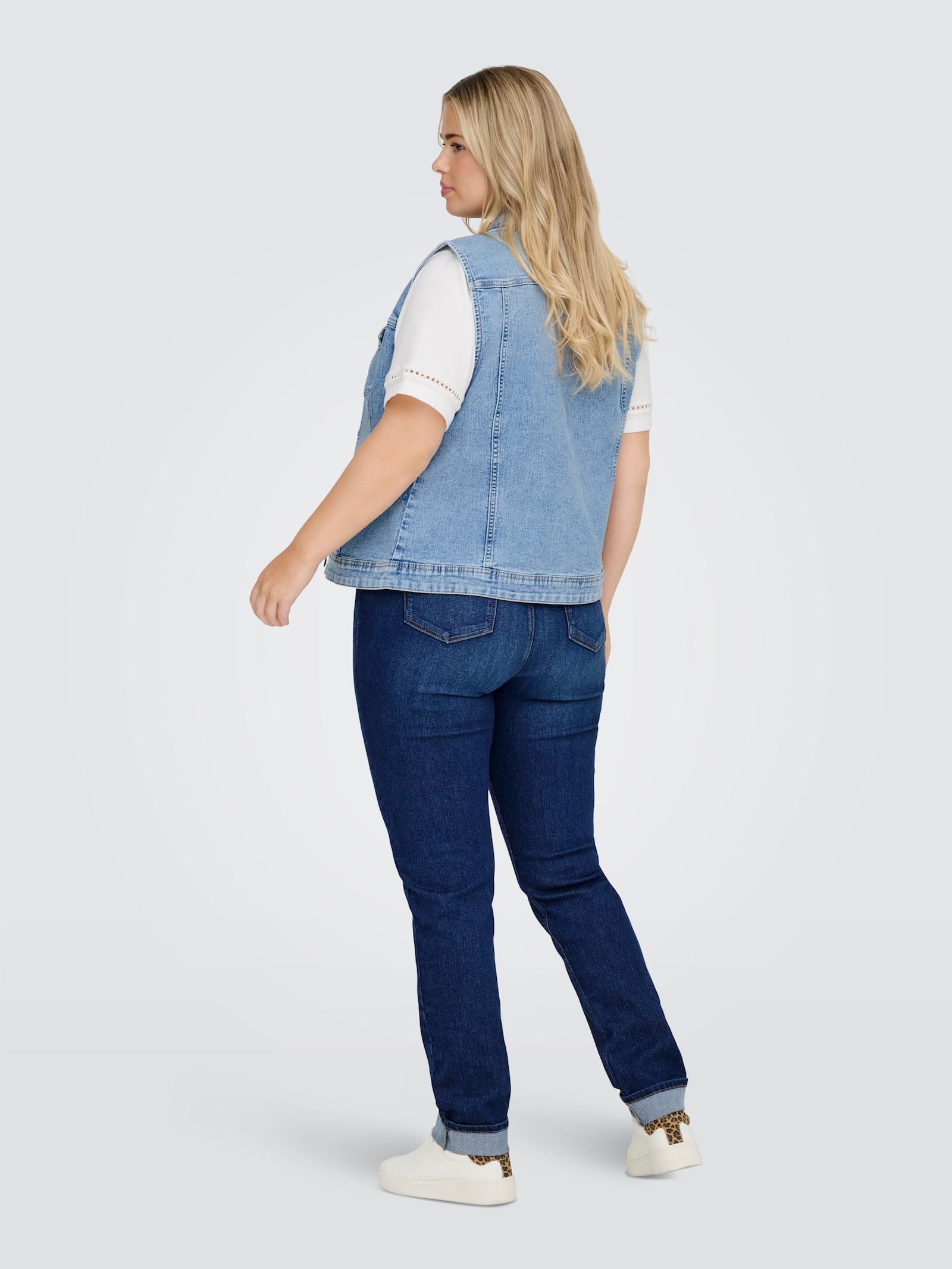 ONLY CARMAKOMA Jeansweste - light blue denim