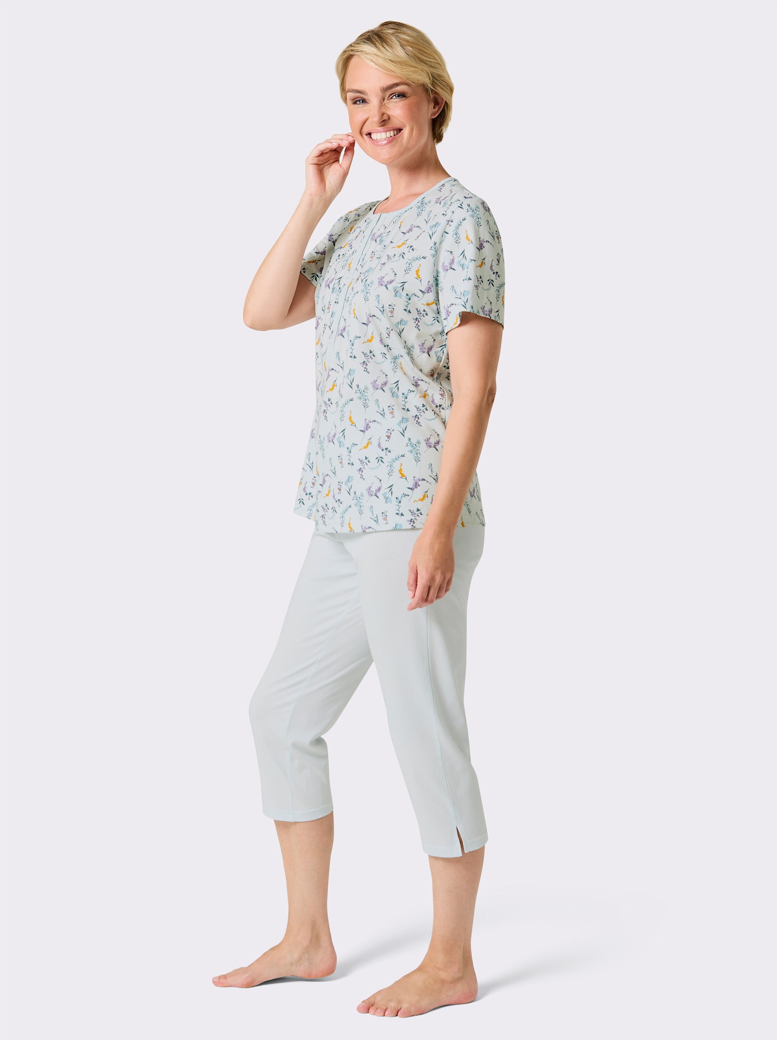 Comtessa Capri-Anzug - kalkmint-bedruckt