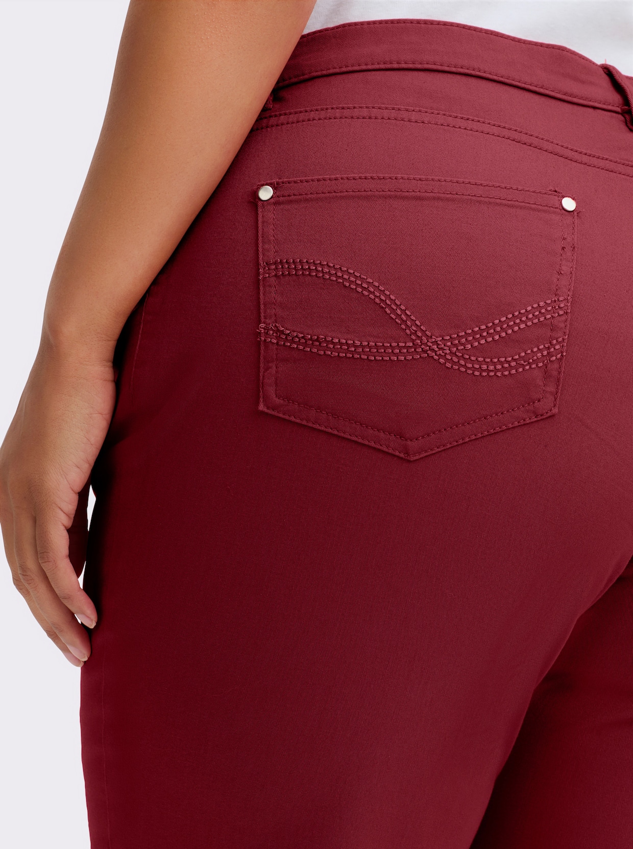 5-Pocket-Jeans - dunkelrot