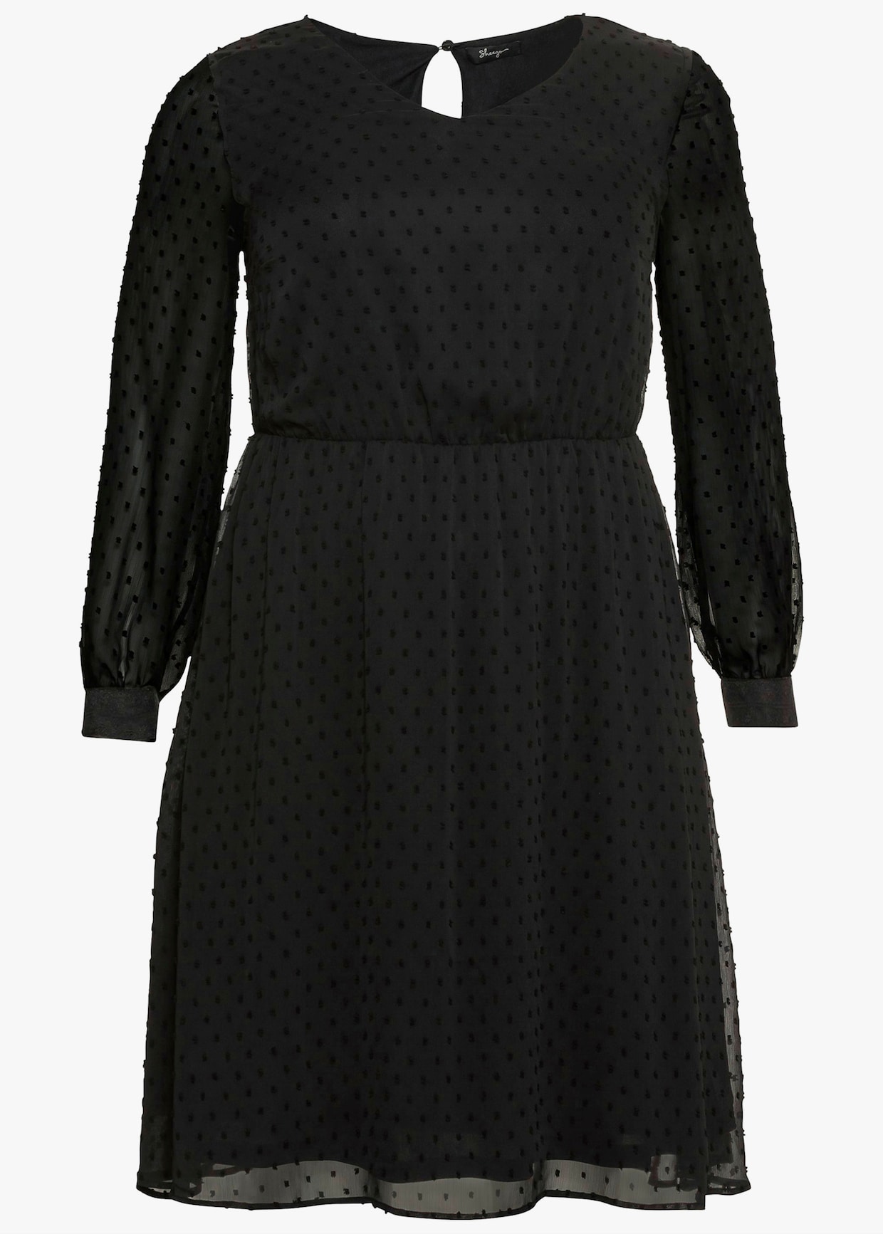 sheego Chiffonkleid - schwarz