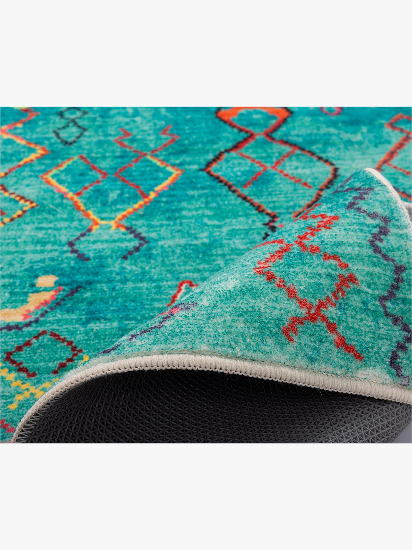 Theko Badematte - türkis-bunt