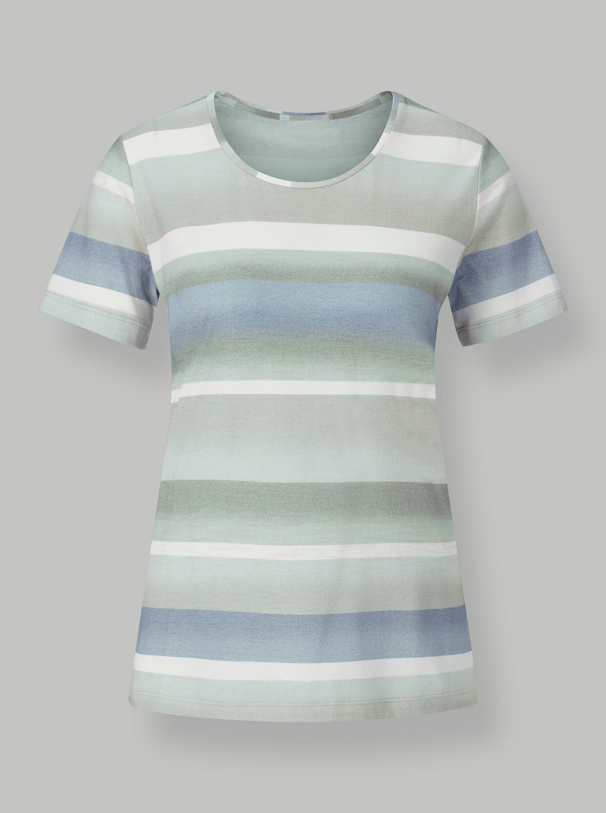 Rundhalsshirt - mint-bedruckt