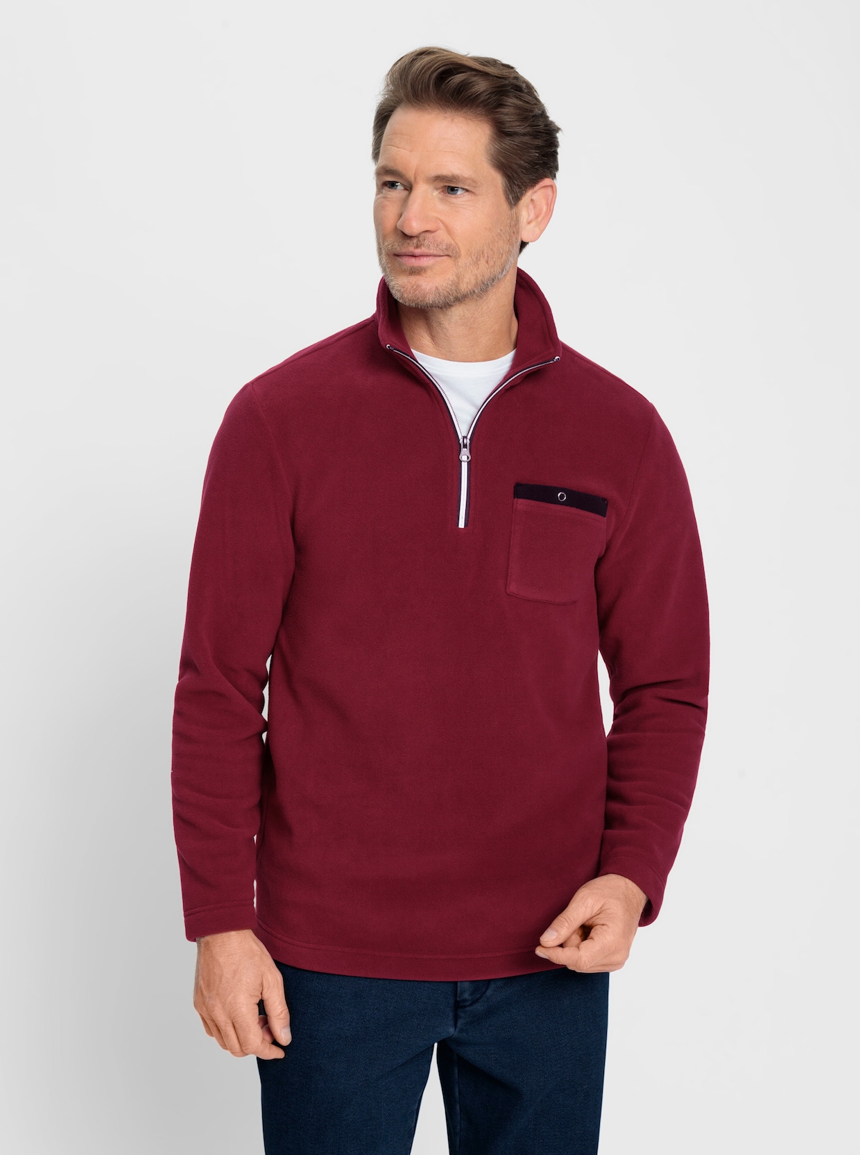 Catamaran Fleece-Shirt - dunkelrot