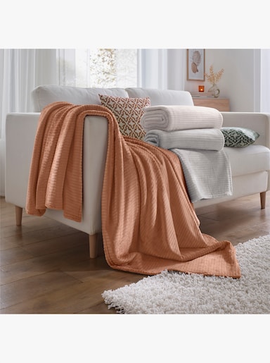Fleece-Decke - beige