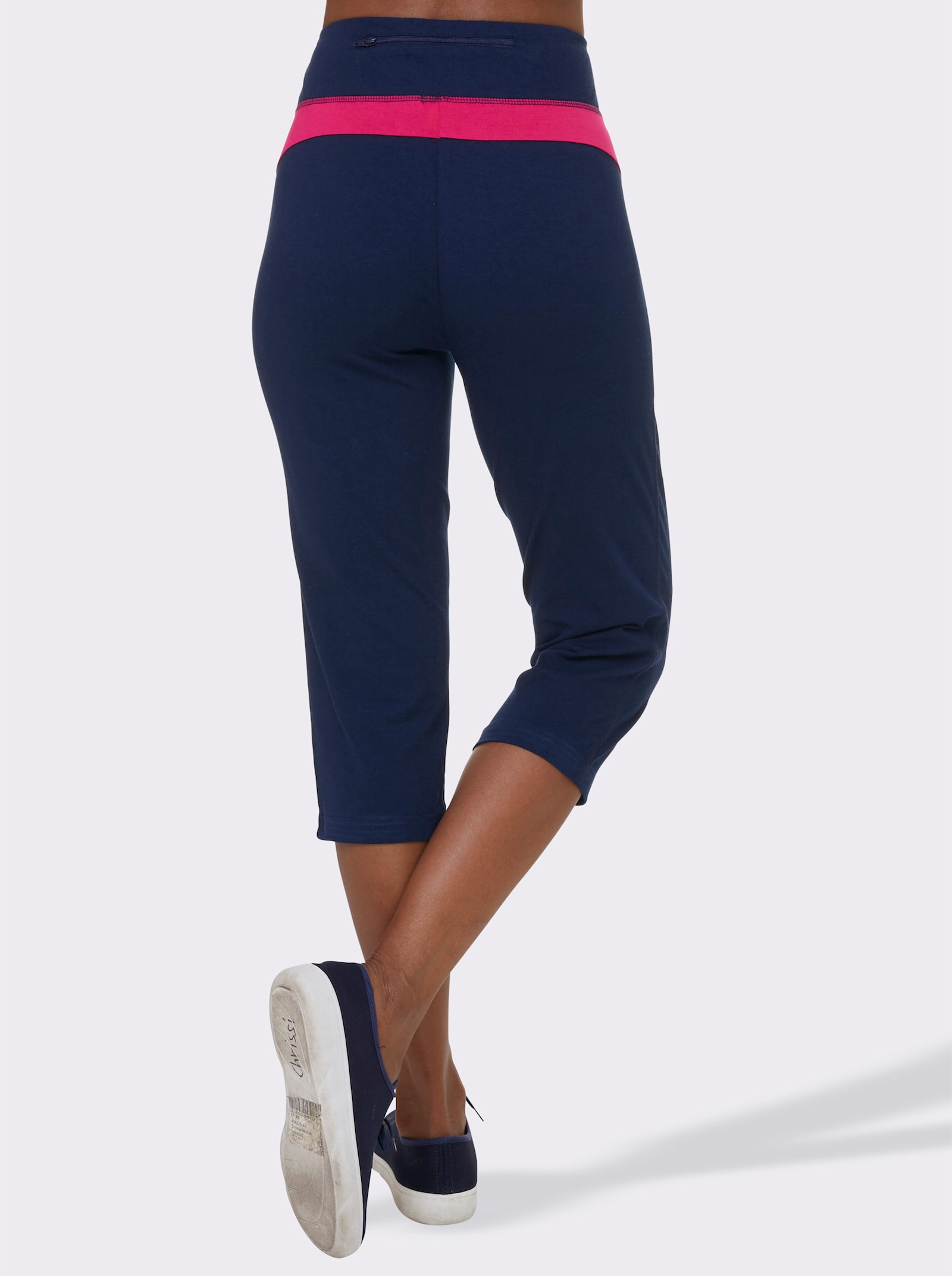 Catamaran Sports Sportbroek in caprilengte - marine/pink