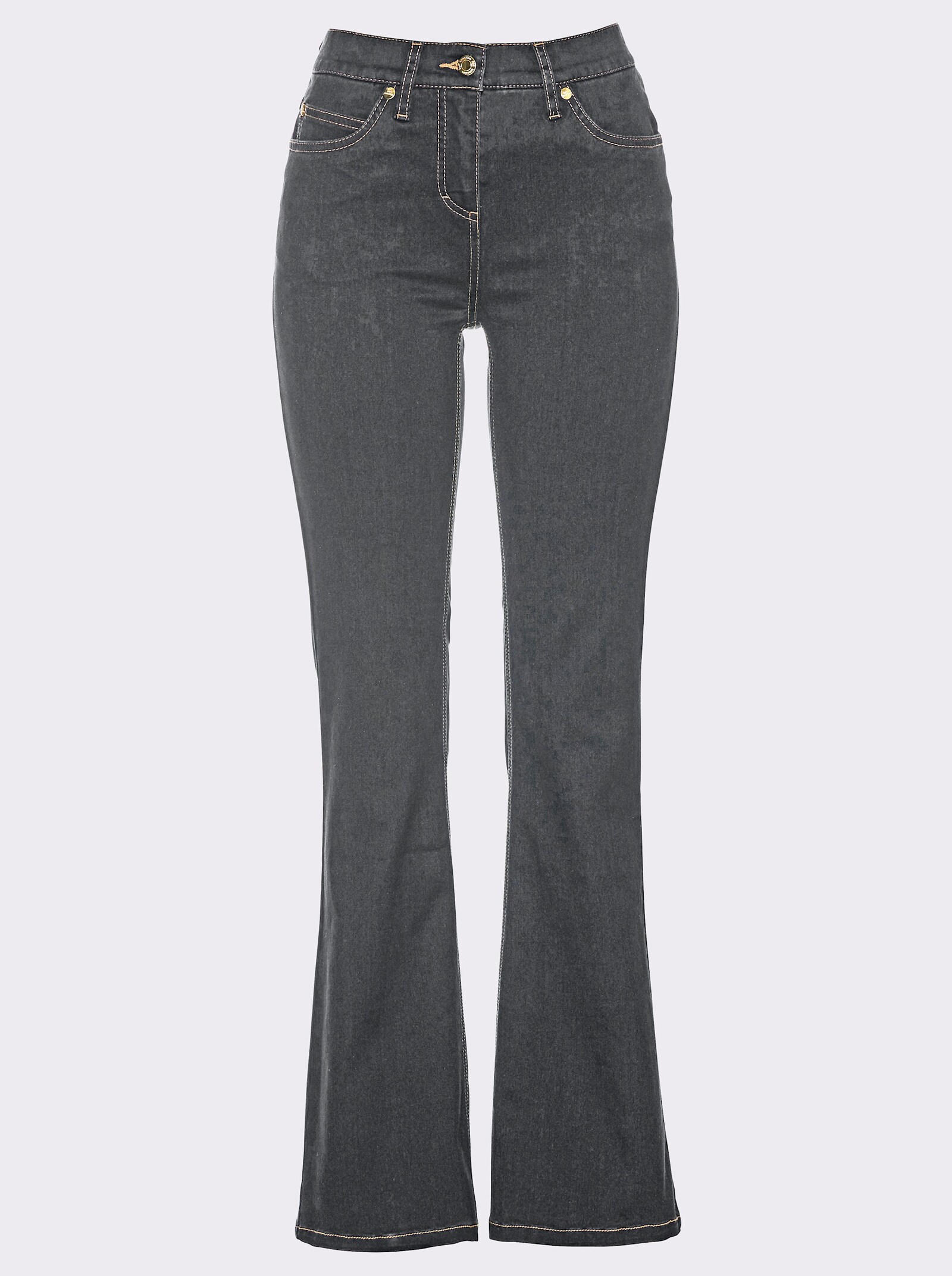 Bootcut-Jeans im 5-Pocket-Stil - stone-grey-denim