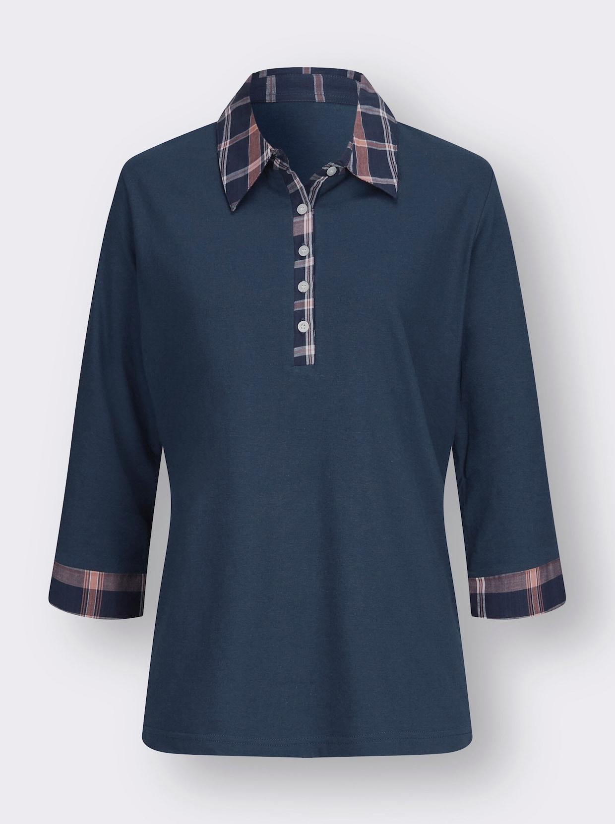 Shirt met 3/4-mouw - donkerblauw