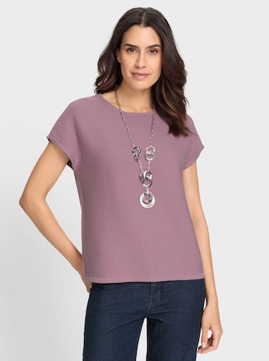 Pullunder im Linksstrick - mauve