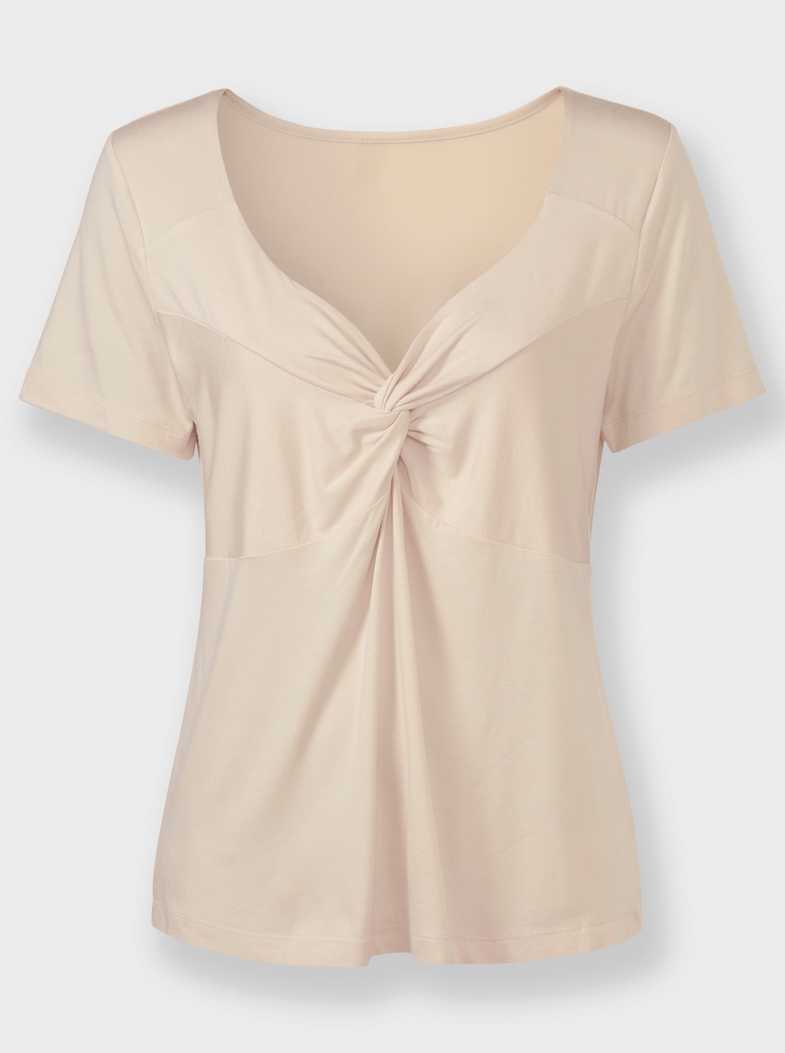 heine Shirt mit Knotendetail vorn - elfenbein