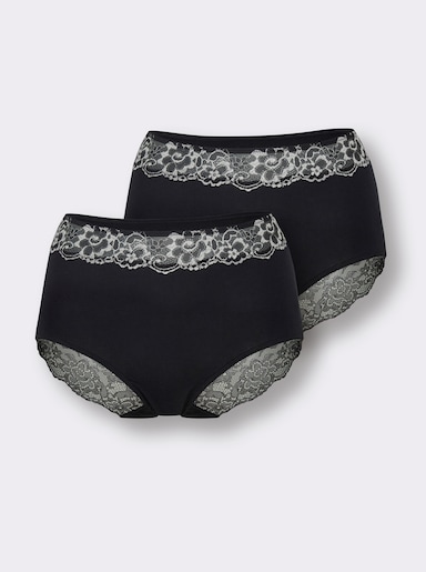 wäschepur Taillenslip mit Spitze - schwarz