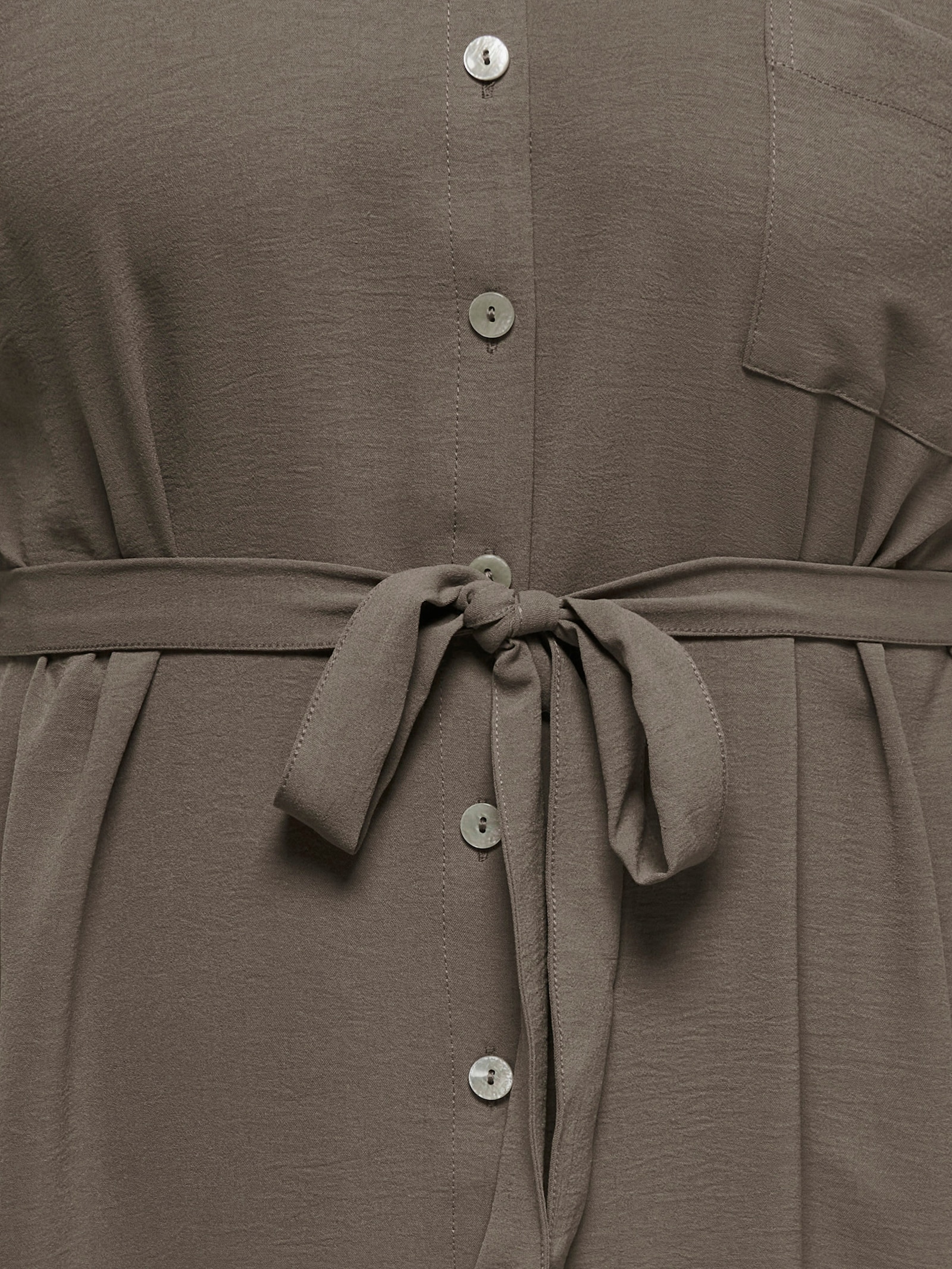 ONLY CARMAKOMA Hemdblusenkleid - walnut