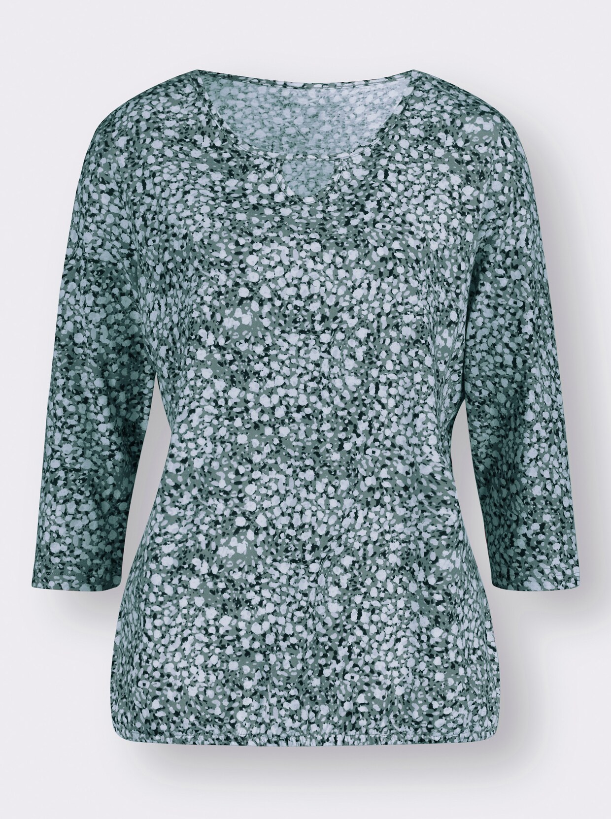 Shirt met 3/4-mouw - jade/kalkmint bedrukt