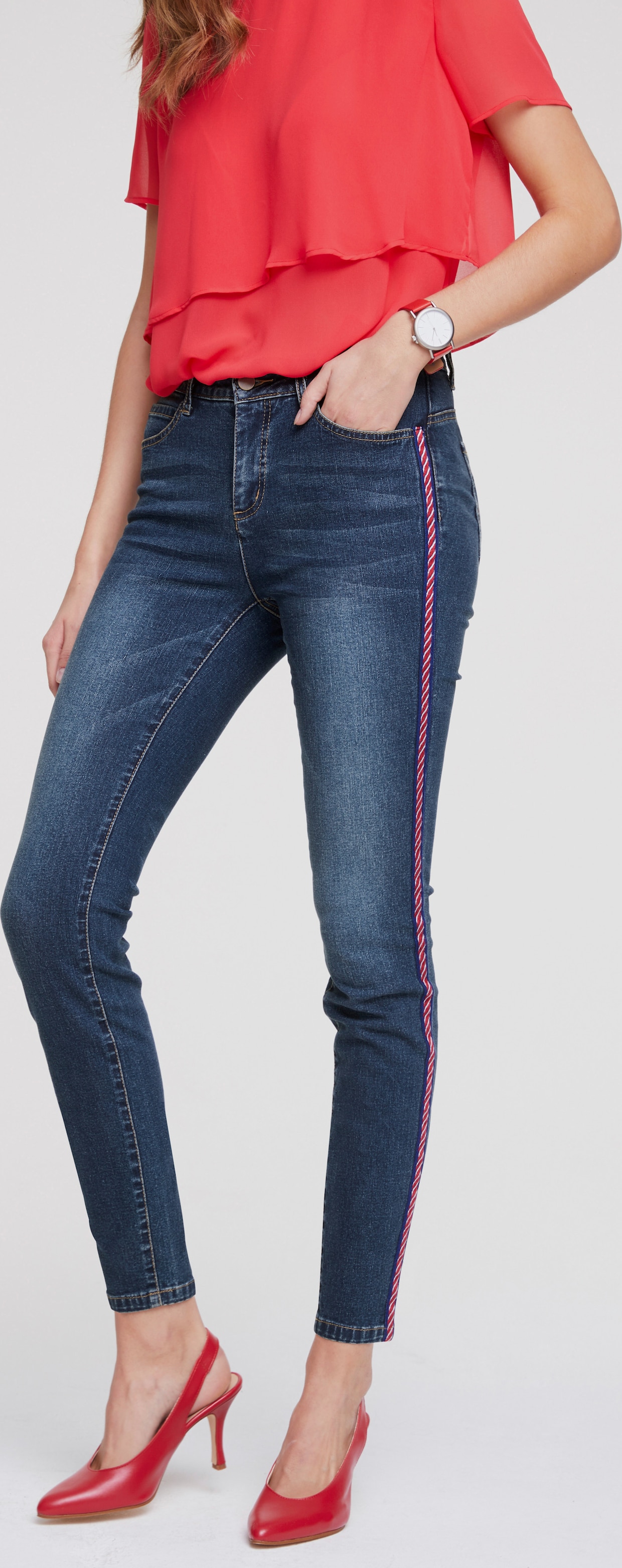 heine 'Buik weg'-jeans - blue denim
