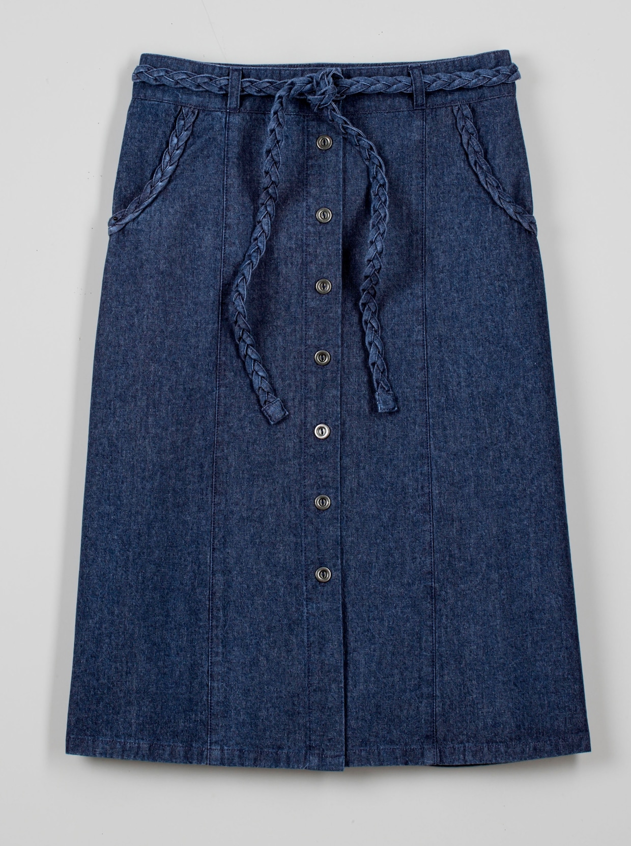 Džínová sukně - sepraná modrá stone