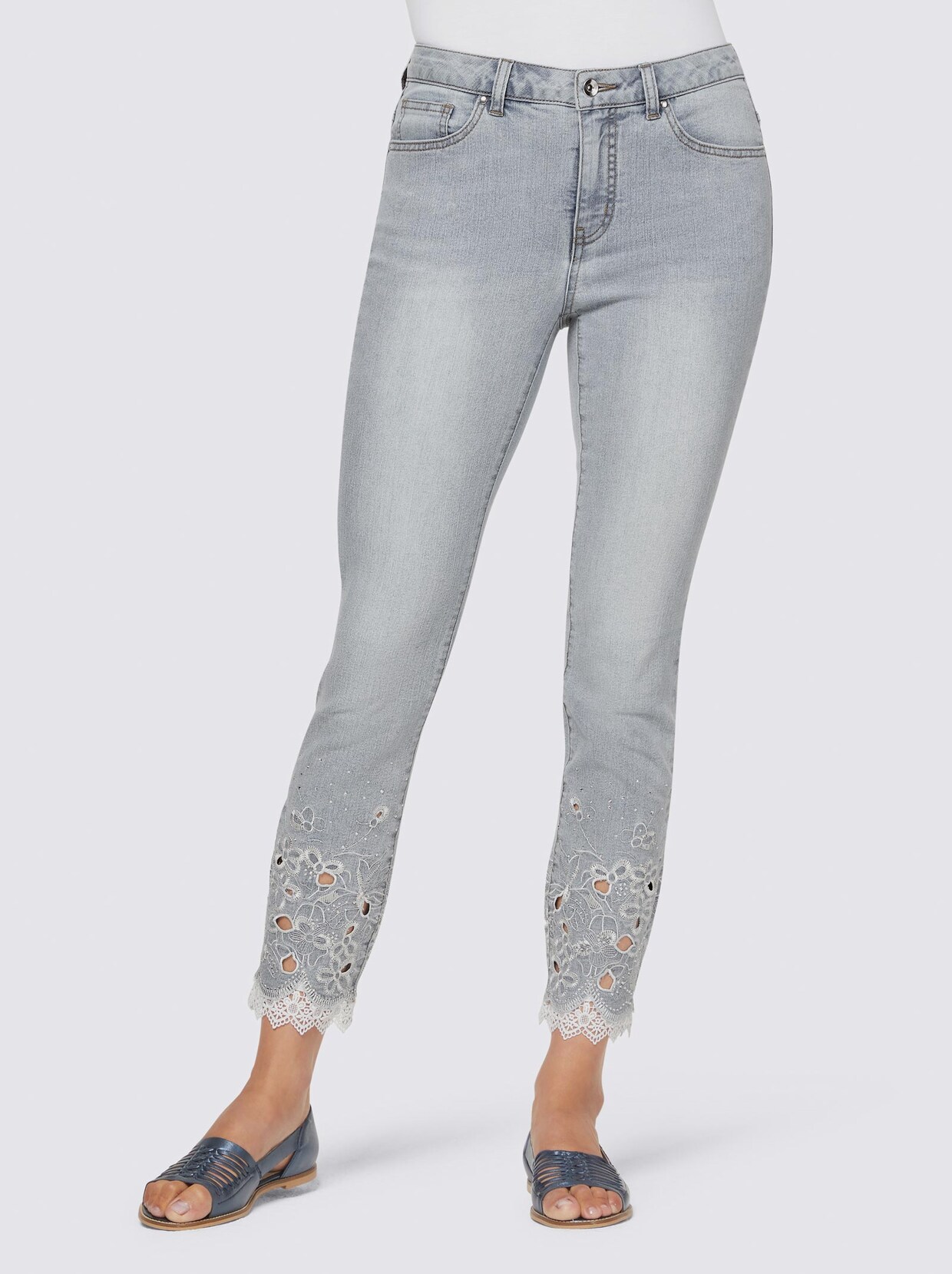 Linea Tesini 7/8-Jeans - blue-bleached