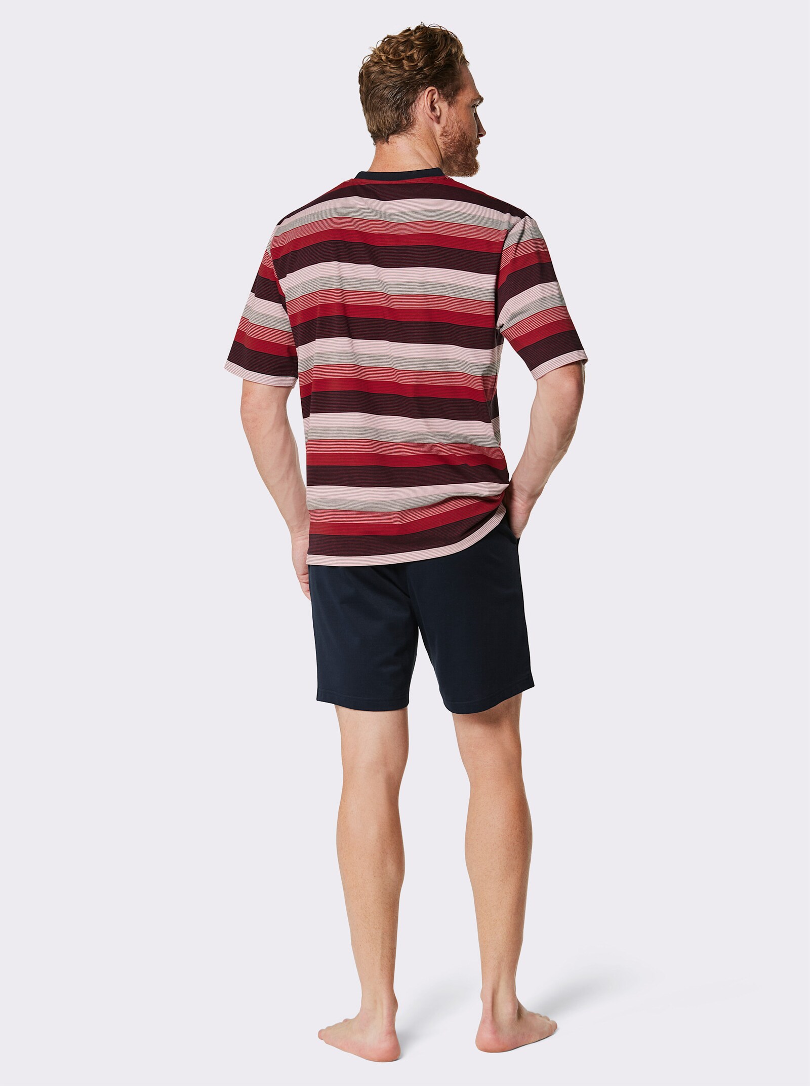 Hajo Shorty - marine-rot-geringelt