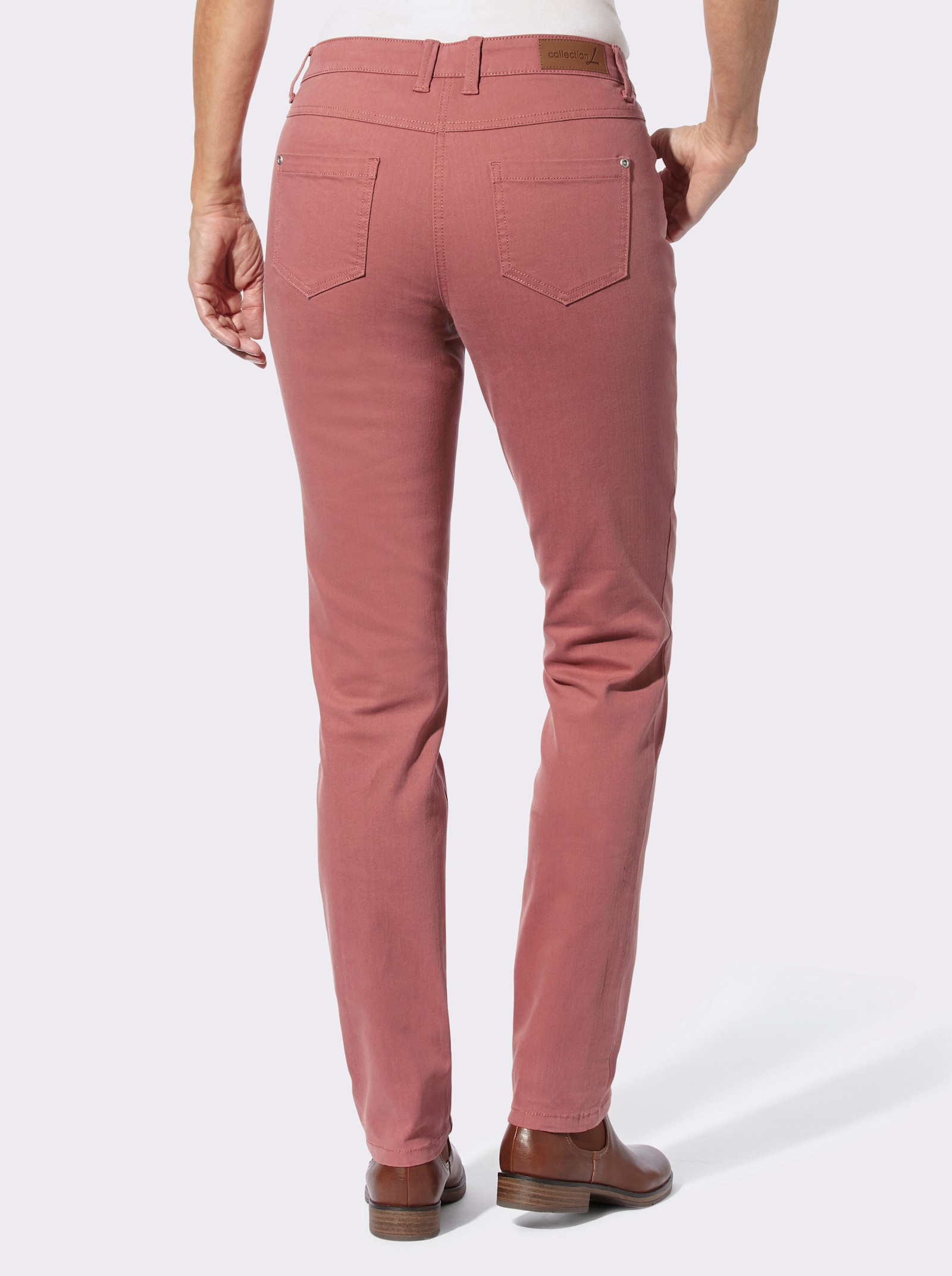 Hose mit Passformsattel hinten - rosenholz
