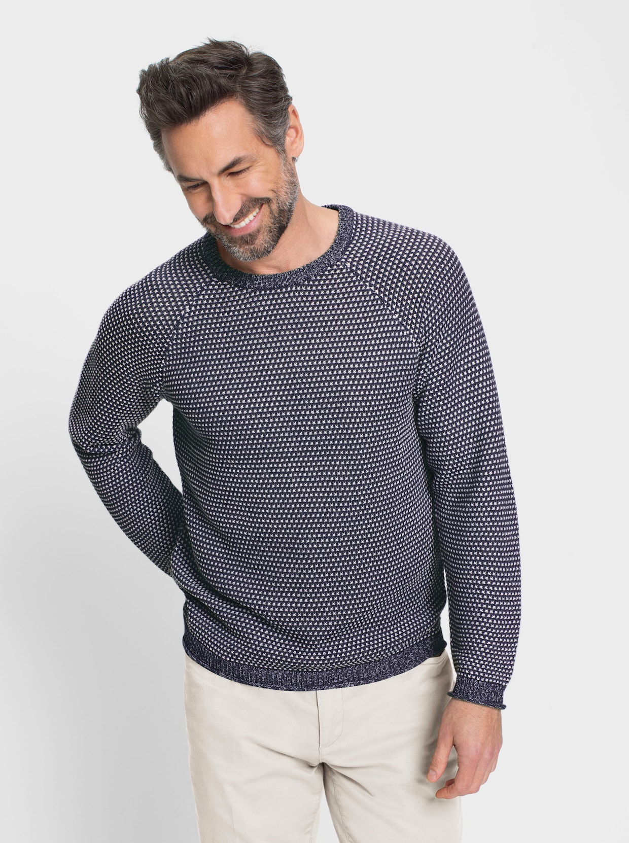 Marco Donati Pullover - marine-weiß