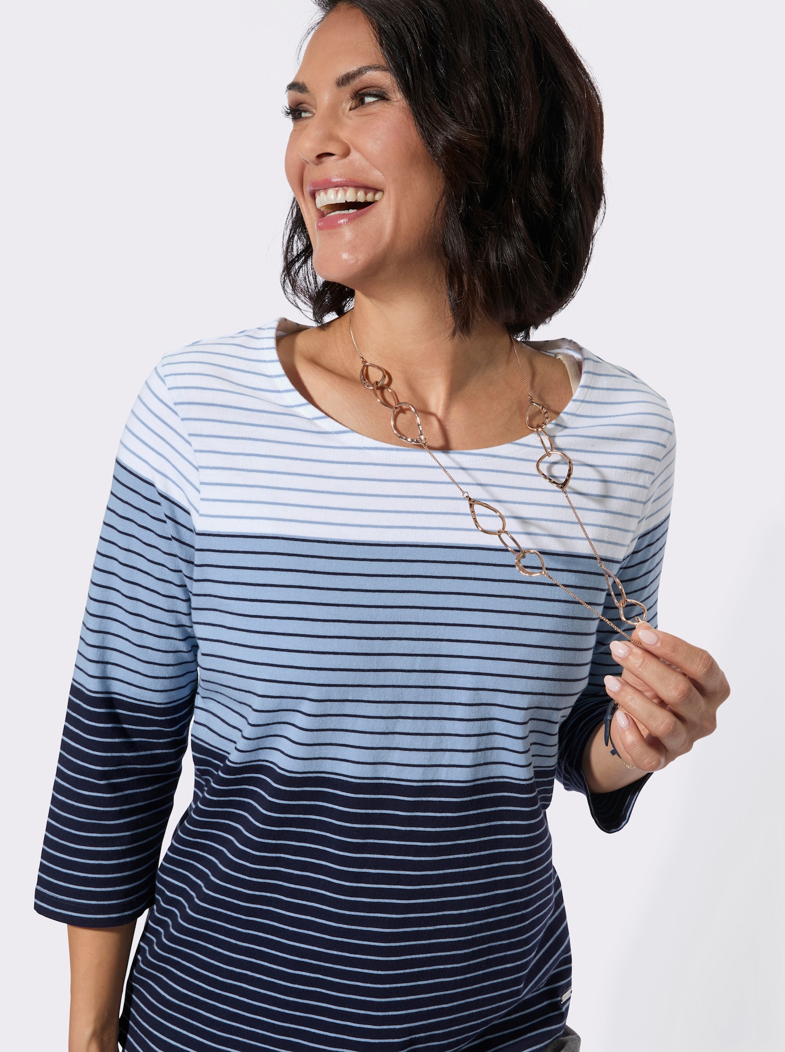 Ringelshirt - marine-ecru-geringelt