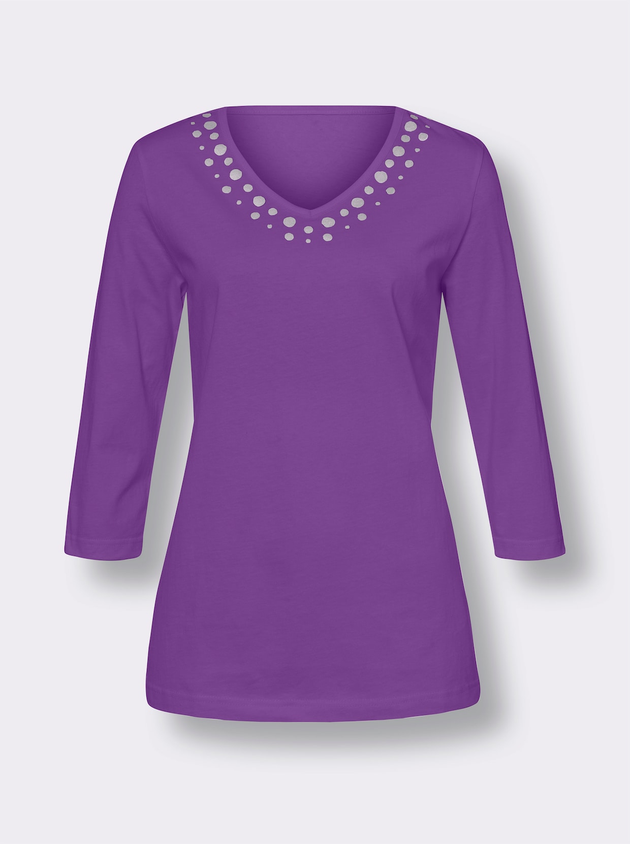Shirt met 3/4-mouw - paars