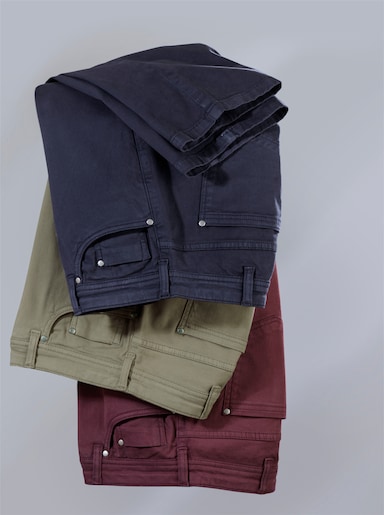 5-Pocket-Jeans in Twill-Qualität - burgund