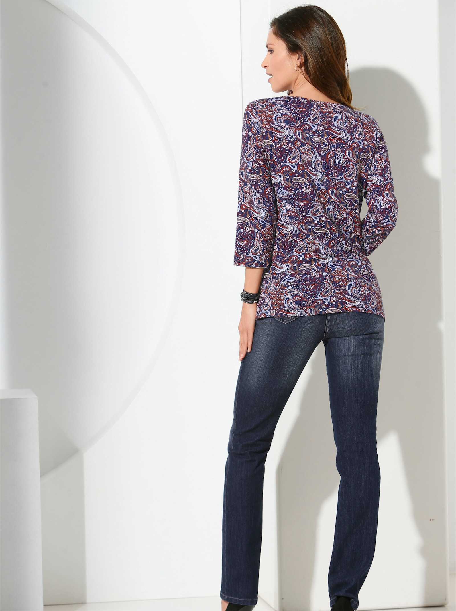 5-Pocket-Jeans mit Hell-Dunkel-Effekt - dark blue