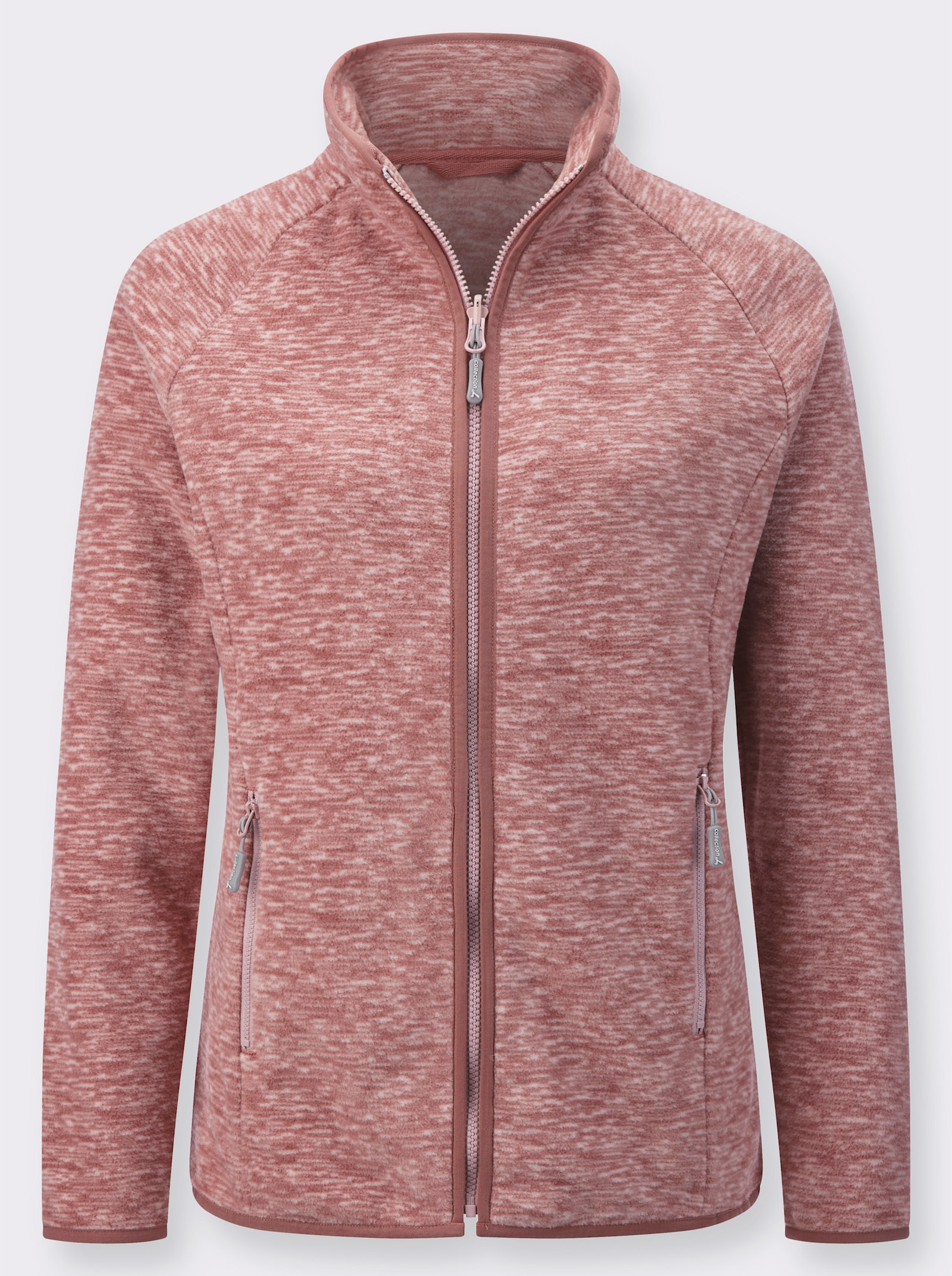 Fleecejacke mit Antipilling-Ausrüstung - hortensie-rosenholz-bedruckt