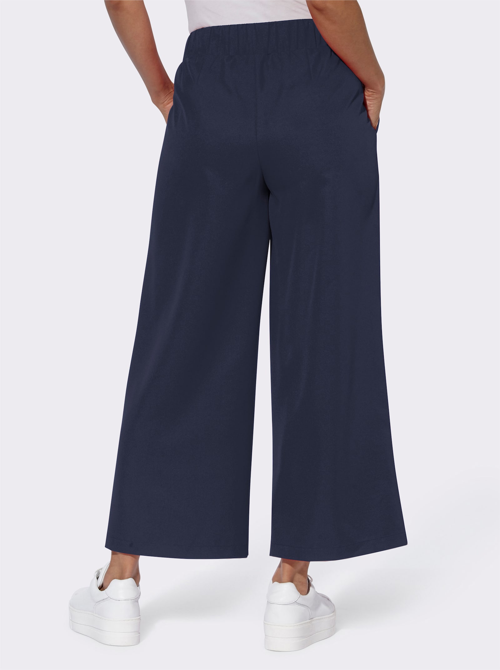 Culotte mit hoher Taille - marine
