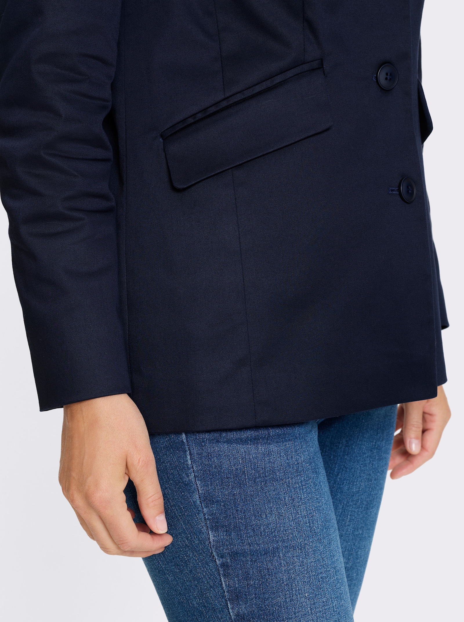 heine Blazer mit dezentem Glanz - marine