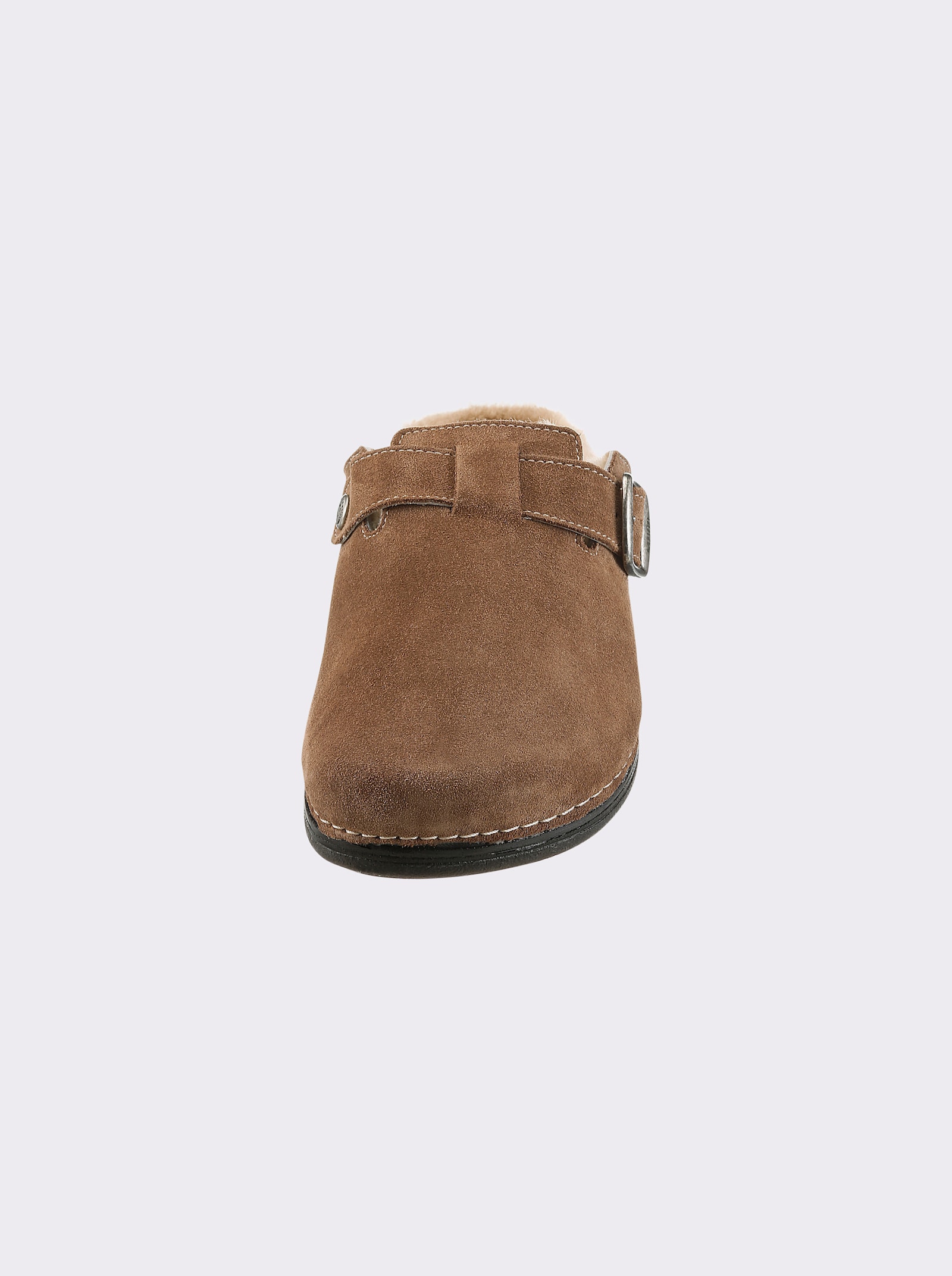 Mubb Pantoffel mit Lammfell gefüttert - camel
