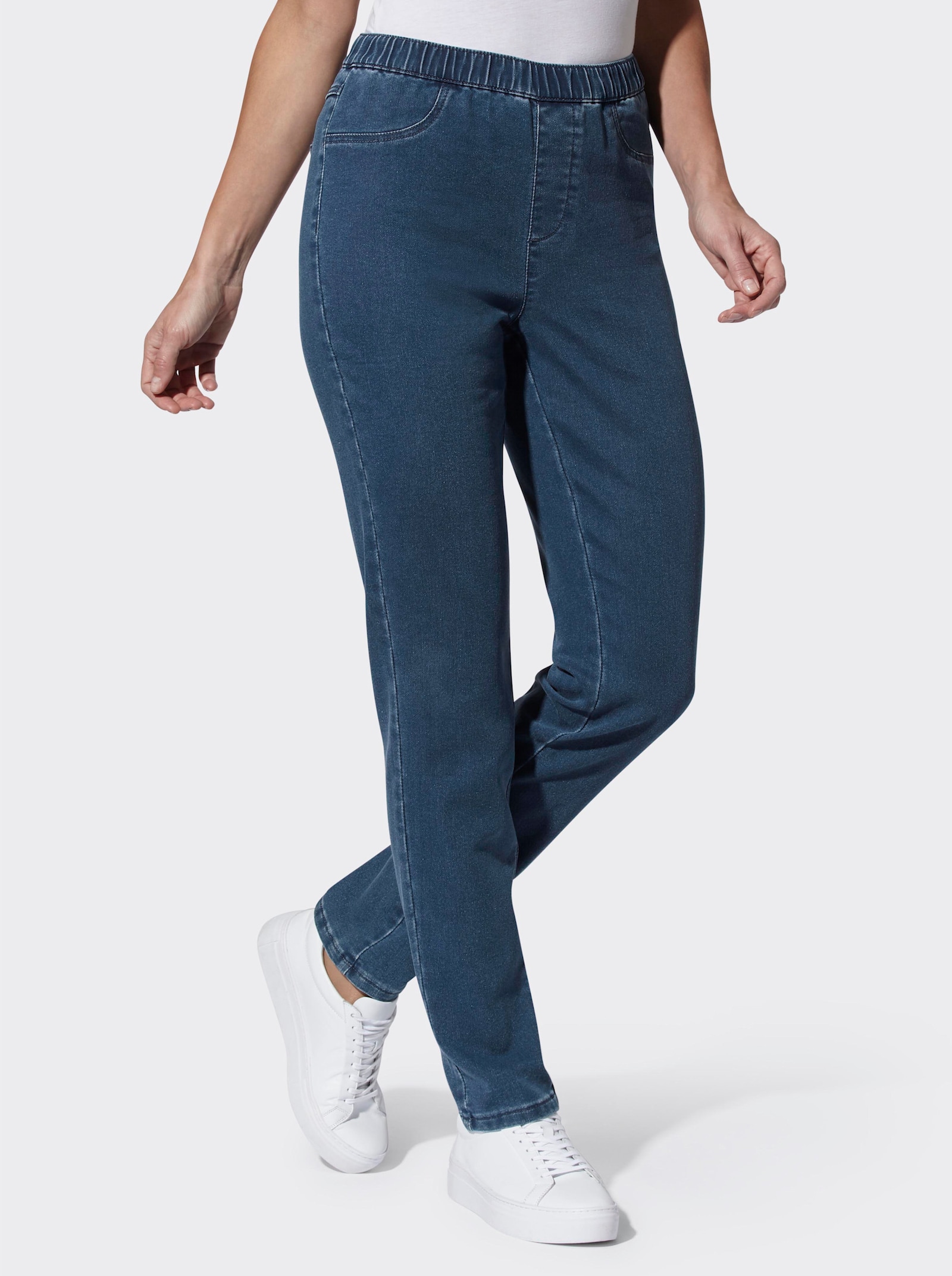 Comfortjeans in subtiele wassing - blue-stonewashed