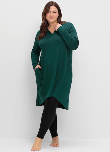 sheego Freizeitkleid - tiefgrün
