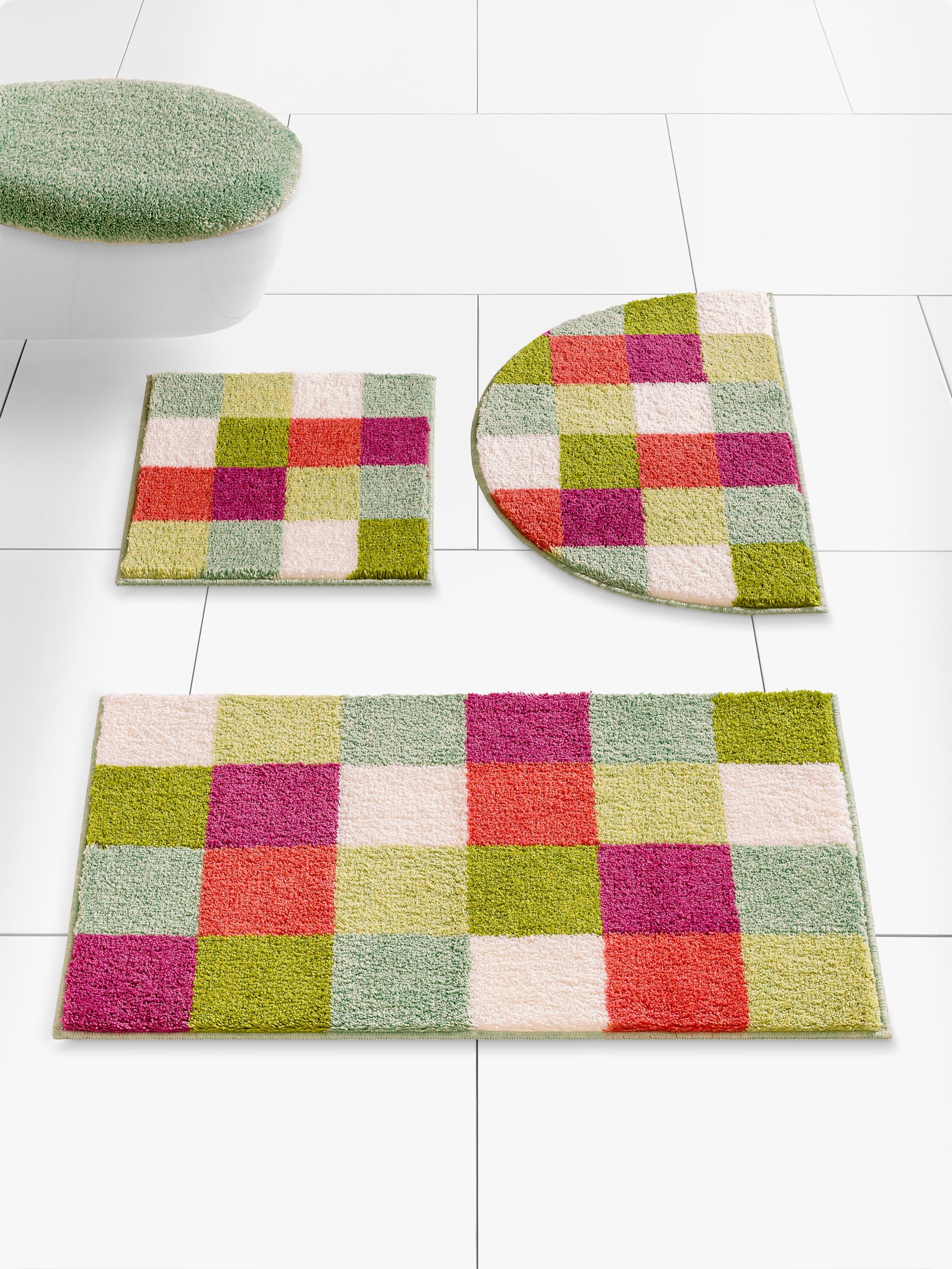 Grund Tapis de bain - corail-vert