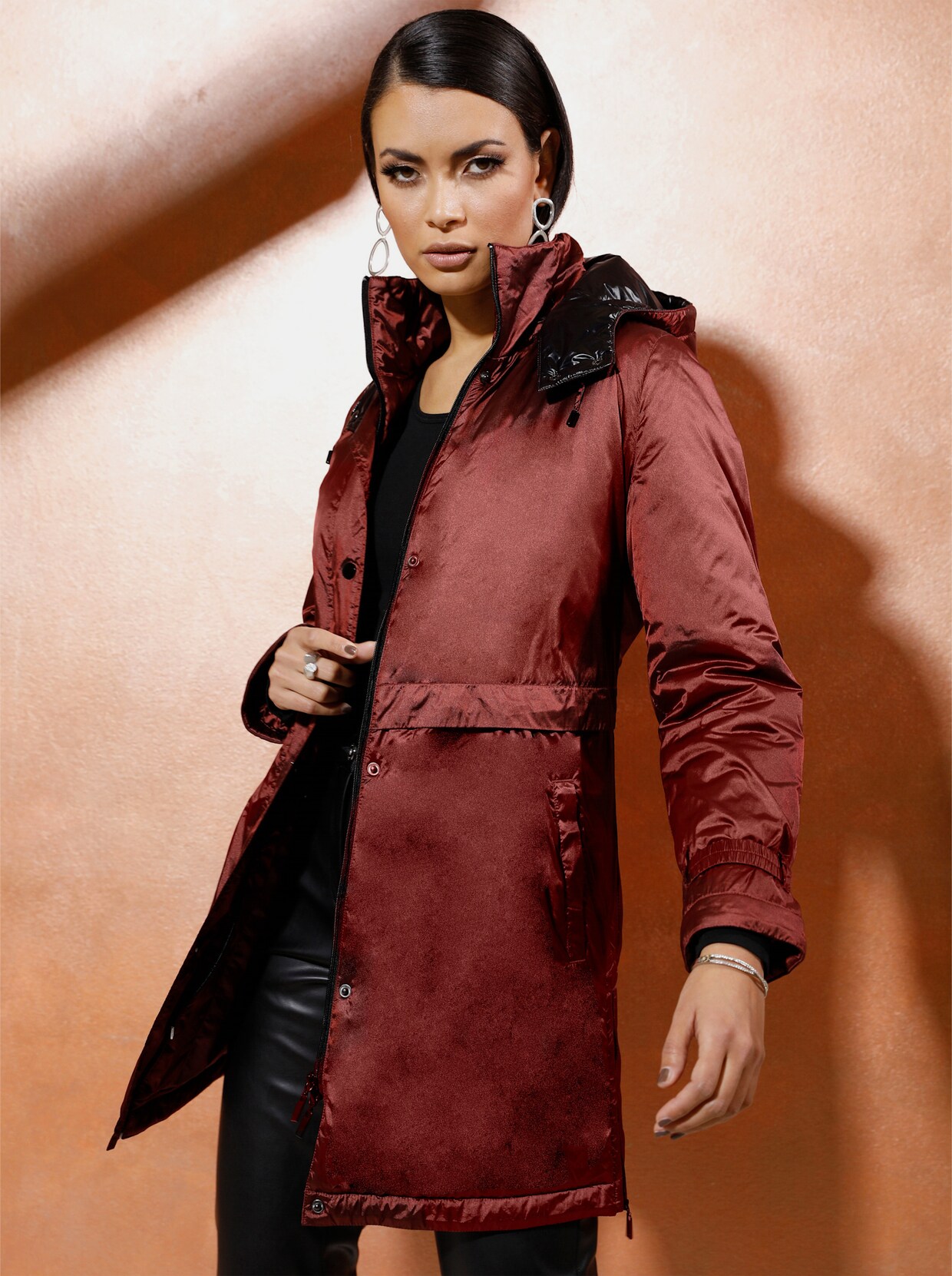 Jacke - rotbraun-schwarz