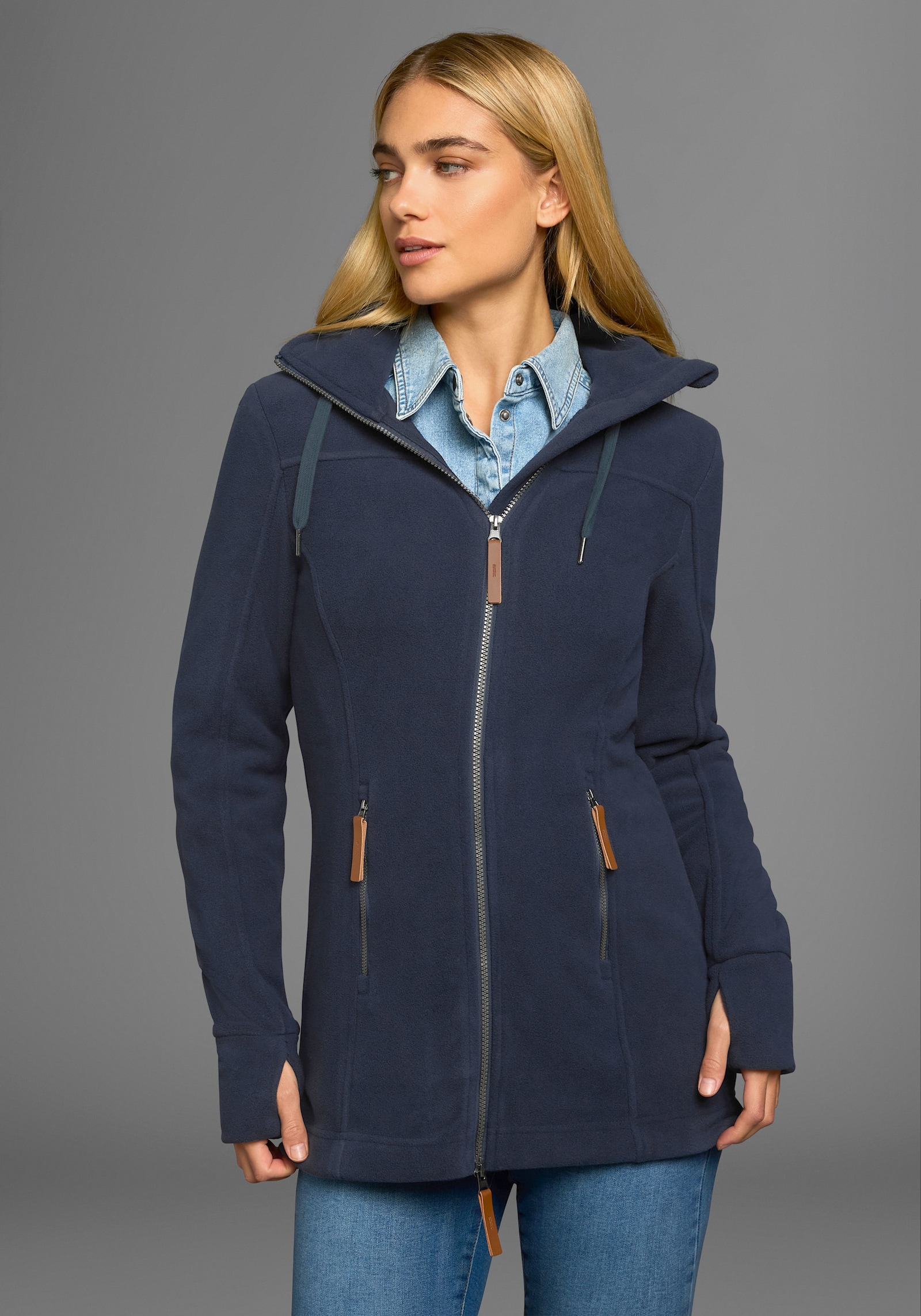 Polarino Fleecejacke - marine