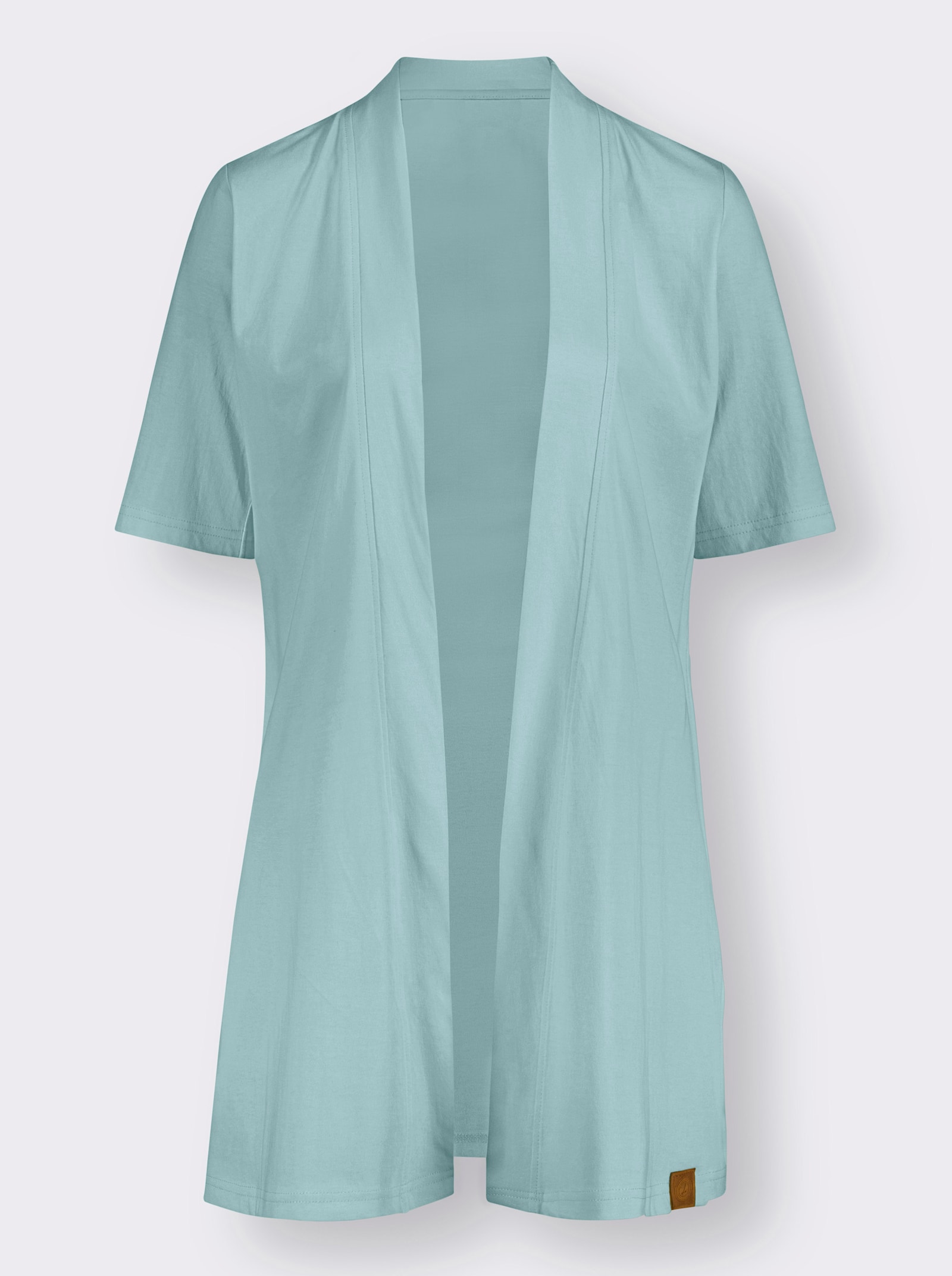 Shirtjacke mit Seitenschlitzen - mint
