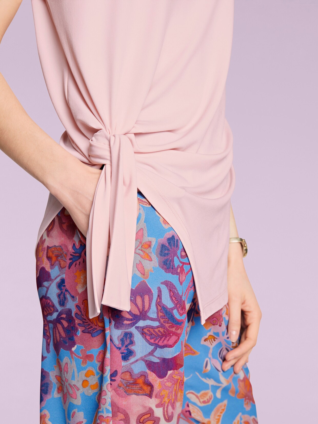 heine Rundhals-Shirts - rosa